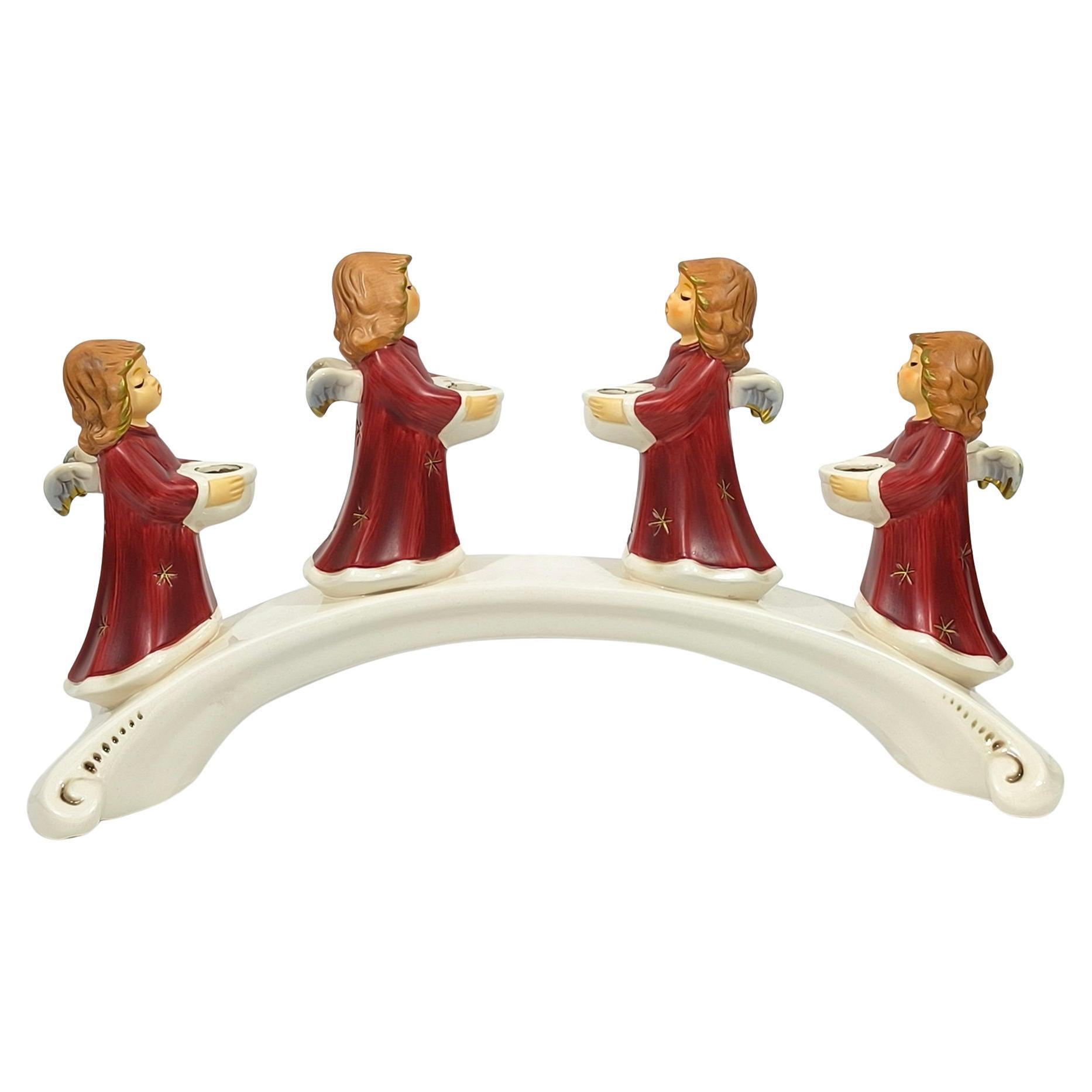 Goebel, Allemagne de l
Ouest, bougeoir adventiste avec anges en porcelaine, daté de 1971