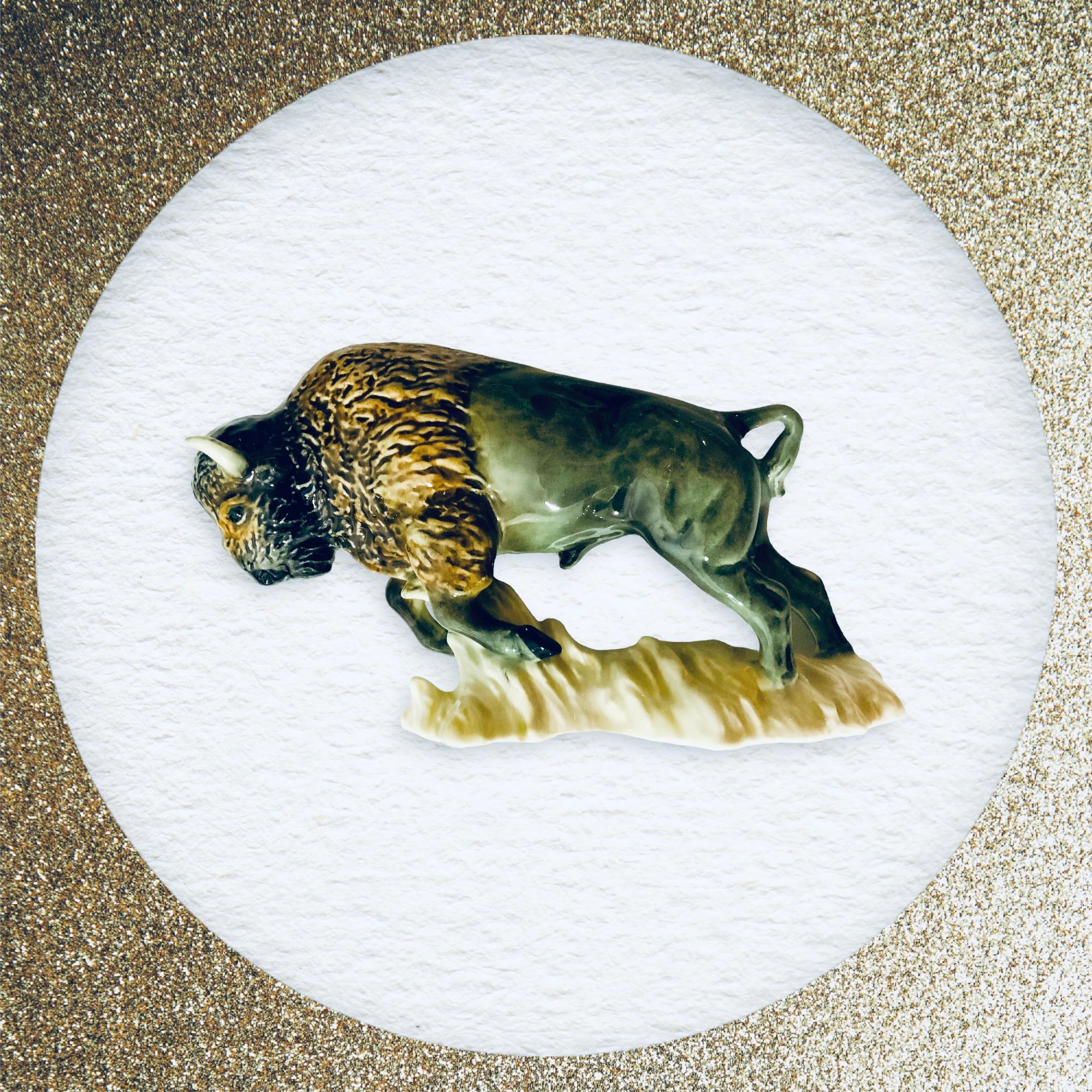 Goeble-Porzellanfigur eines Büffels/Bison im Angebot 3