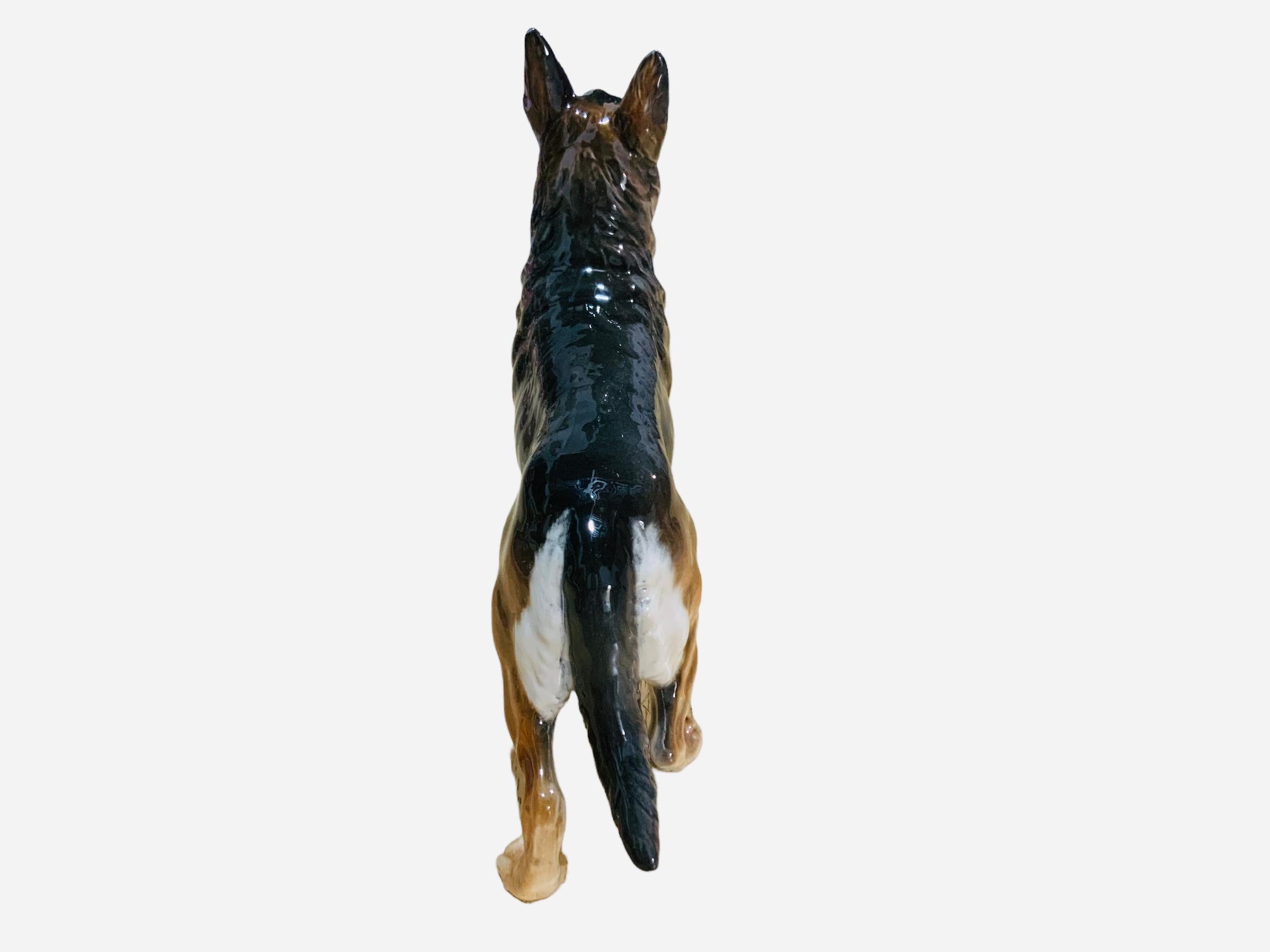 Molded Goeble Porcelain Figurine Of A German Shepherd Dog For Sale