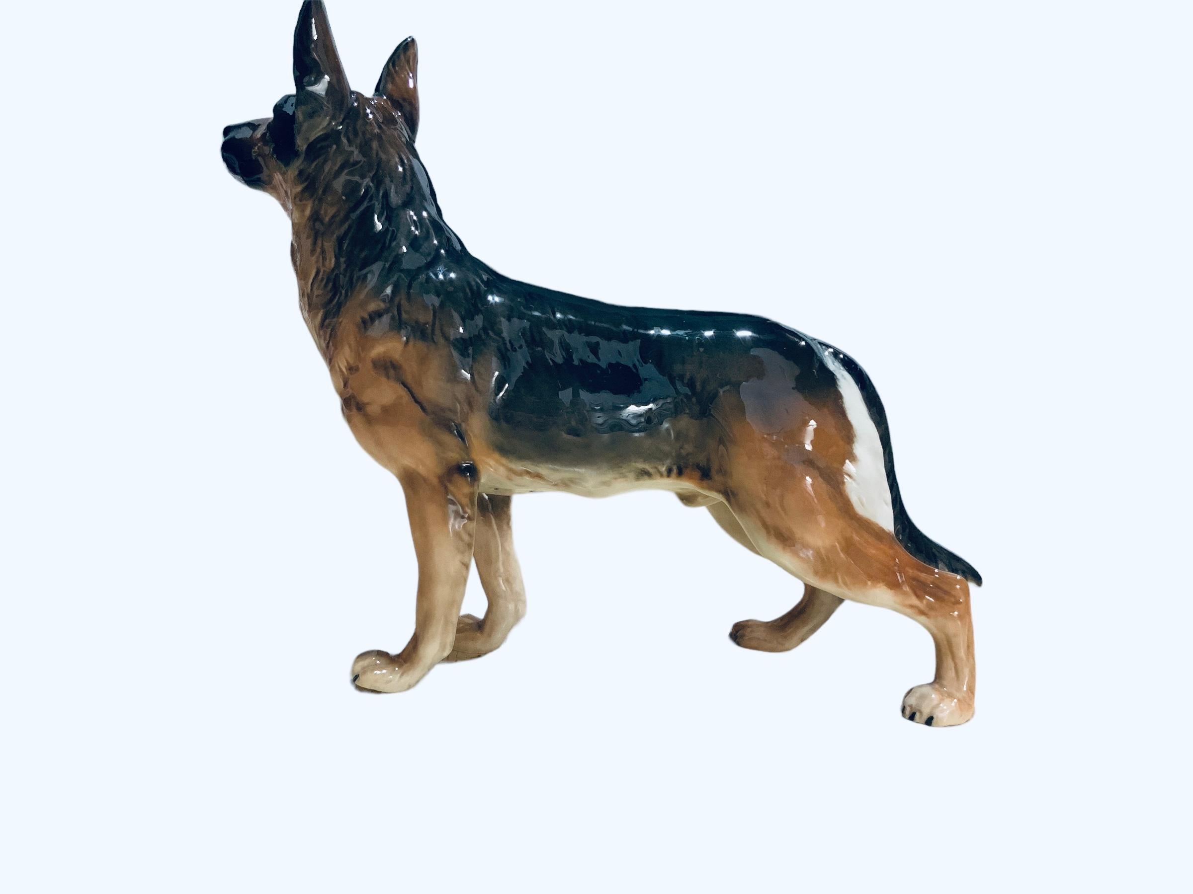 20th Century Goeble Porcelain Figurine Of A German Shepherd Dog For Sale