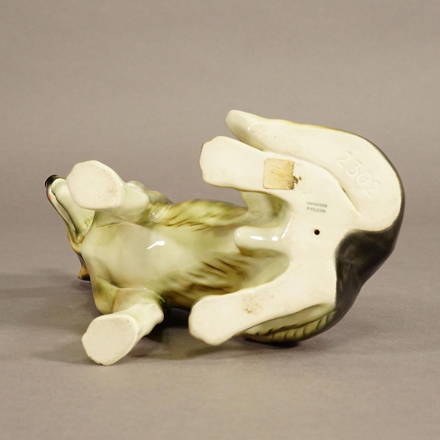 20th Century Goeble Porcelain Figurine of a German Shepherd Dog
