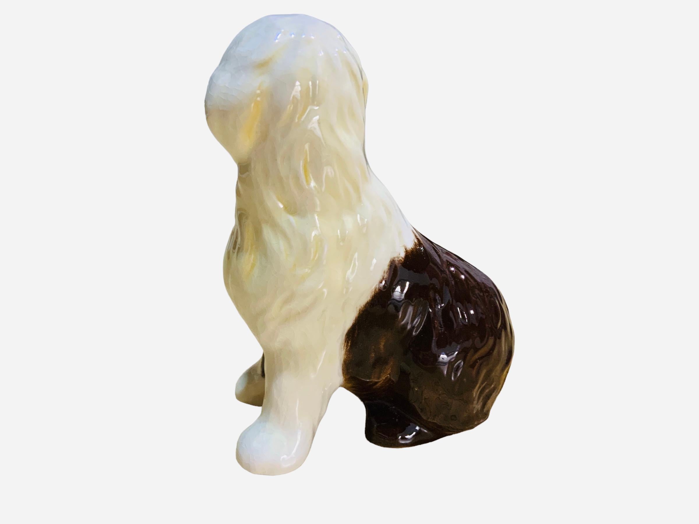 German Goeble Porcelain Figurine of an Old English Sheep Dog For Sale