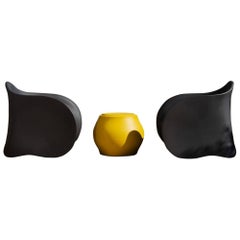 Goen Armchair in Matte Pearl Black Polyethylene by Setsu & Shinobu Ito for Plust