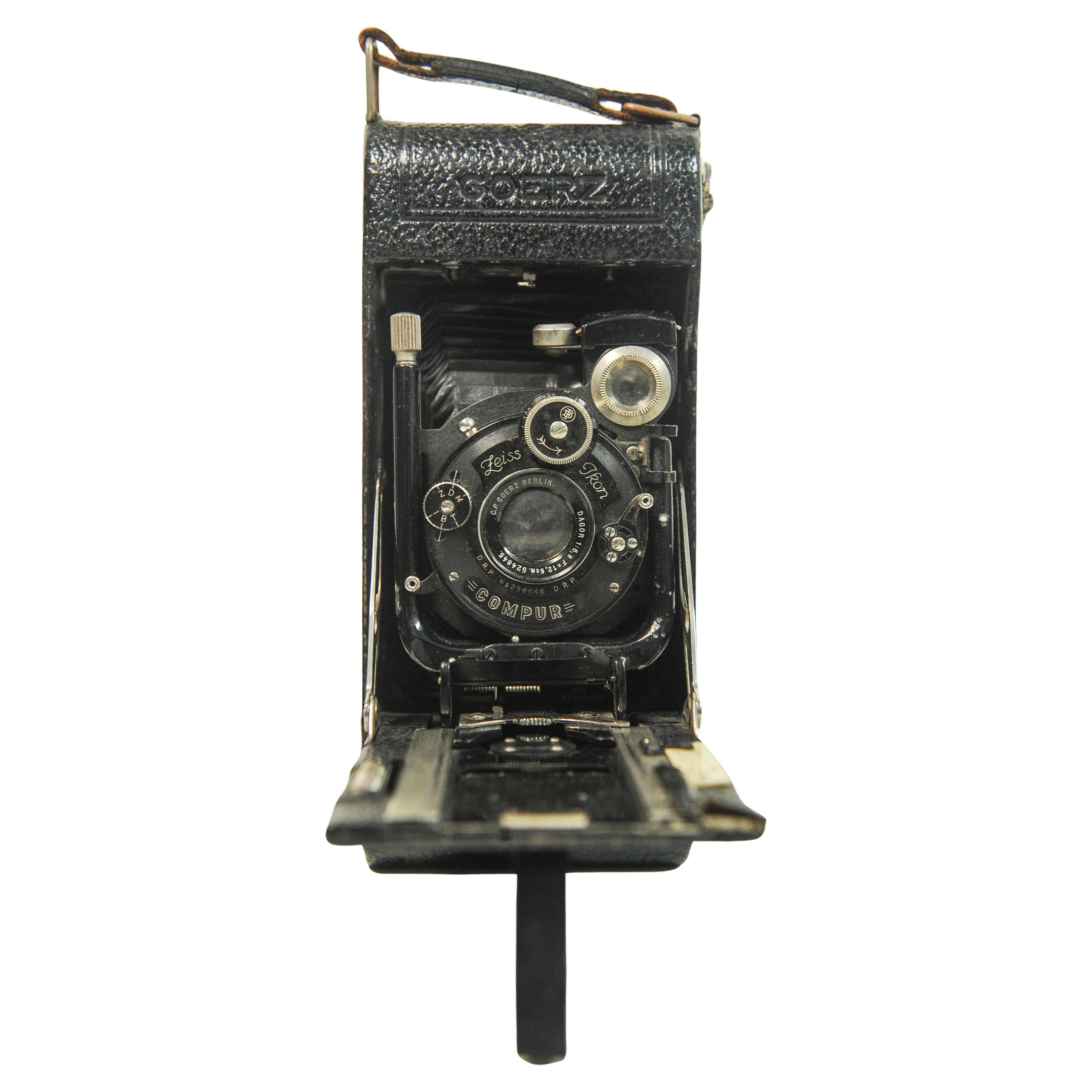 Goerz Tenax Folding Medium Format Rollfilm mit einem Zeiss Ikon Compur mit C.P.G. im Zustand „Gut“ im Angebot in Reading, Berkshire