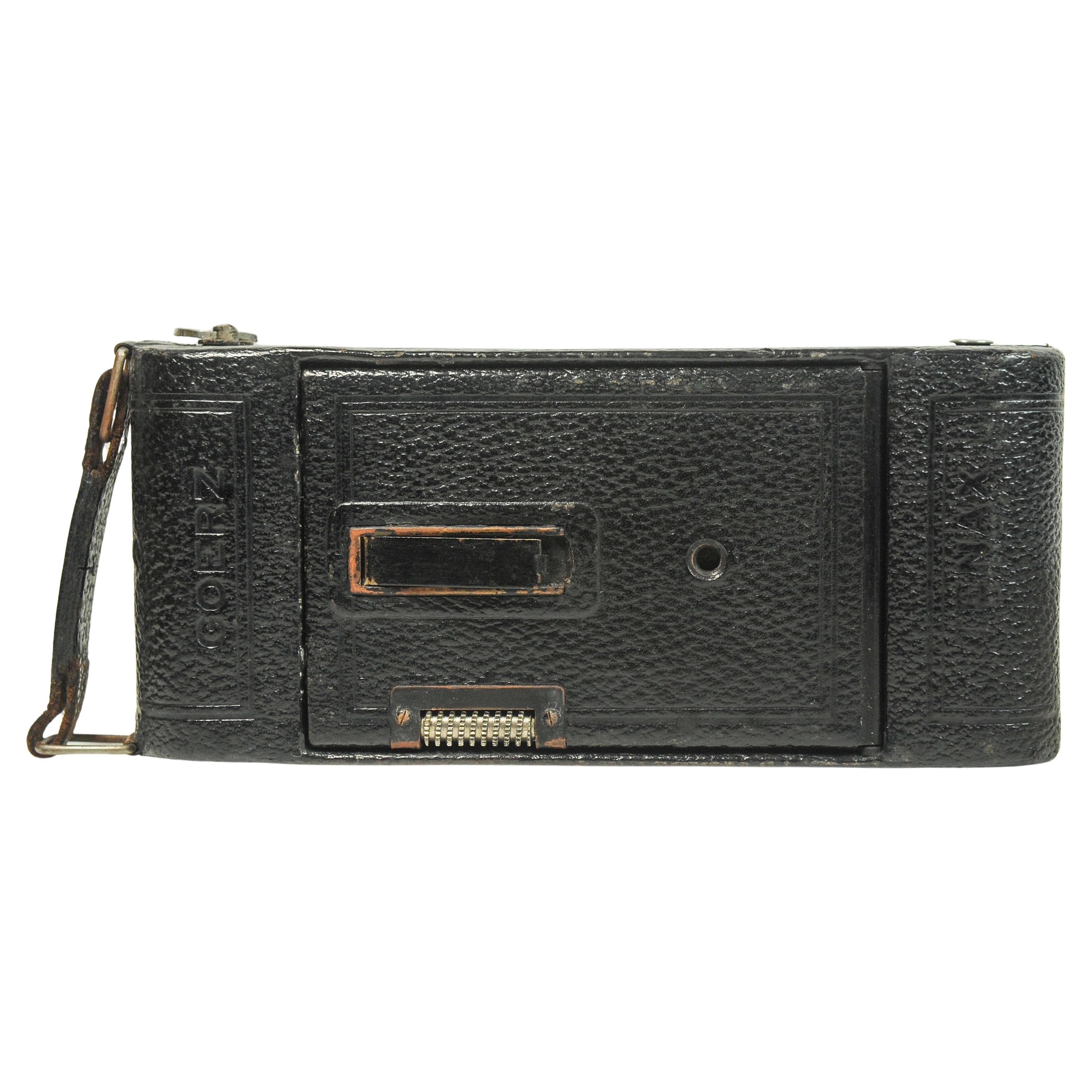 Goerz Tenax Folding Medium Format Rollfilm mit einem Zeiss Ikon Compur mit C.P.G. (Leder) im Angebot