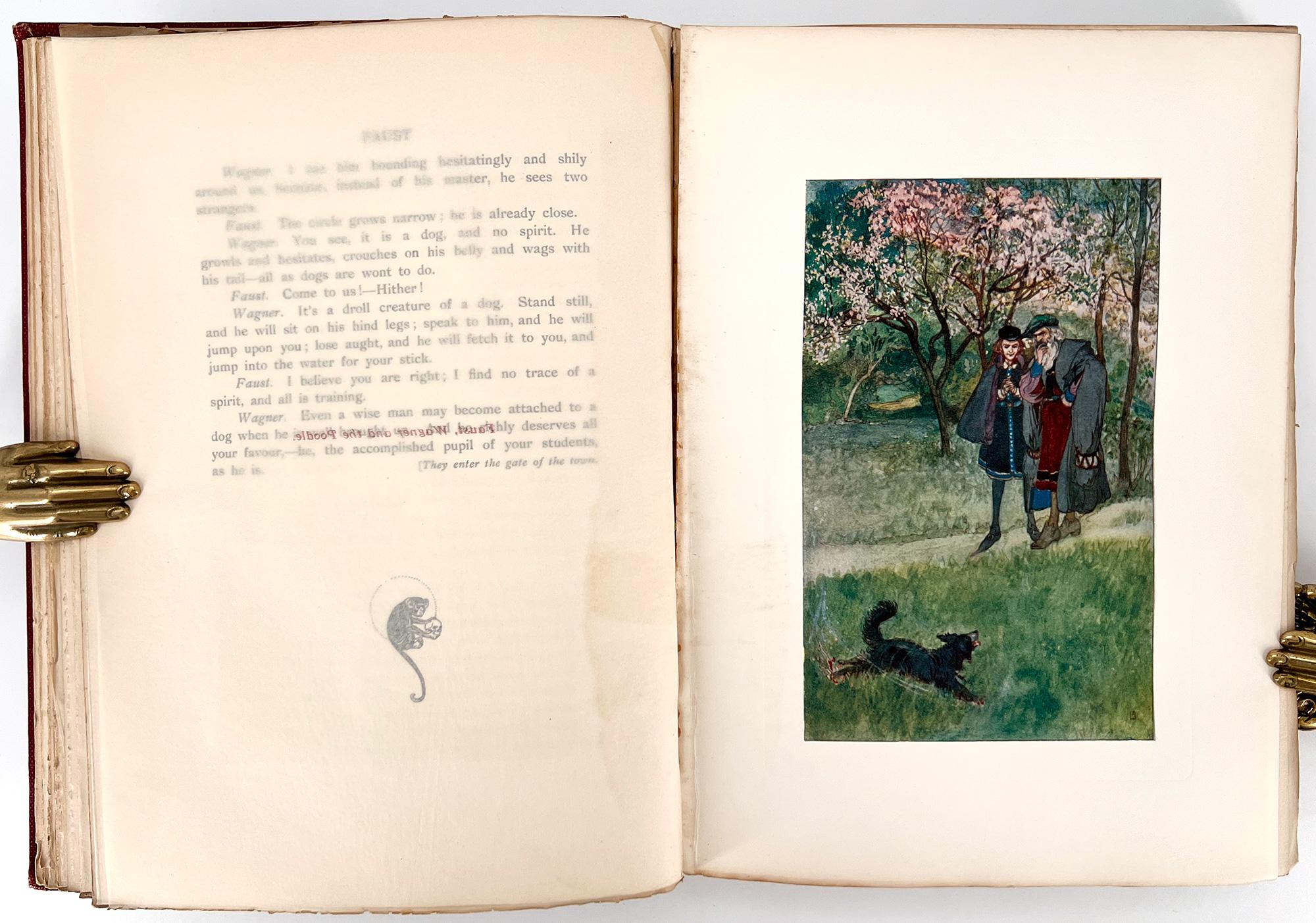 Gold Leaf Goethe's FAUST with Willy Pogany illustrations For Sale