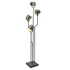 Vintage Goffredi Riggiani Floor Lamp in Chrome-Plated Steel 