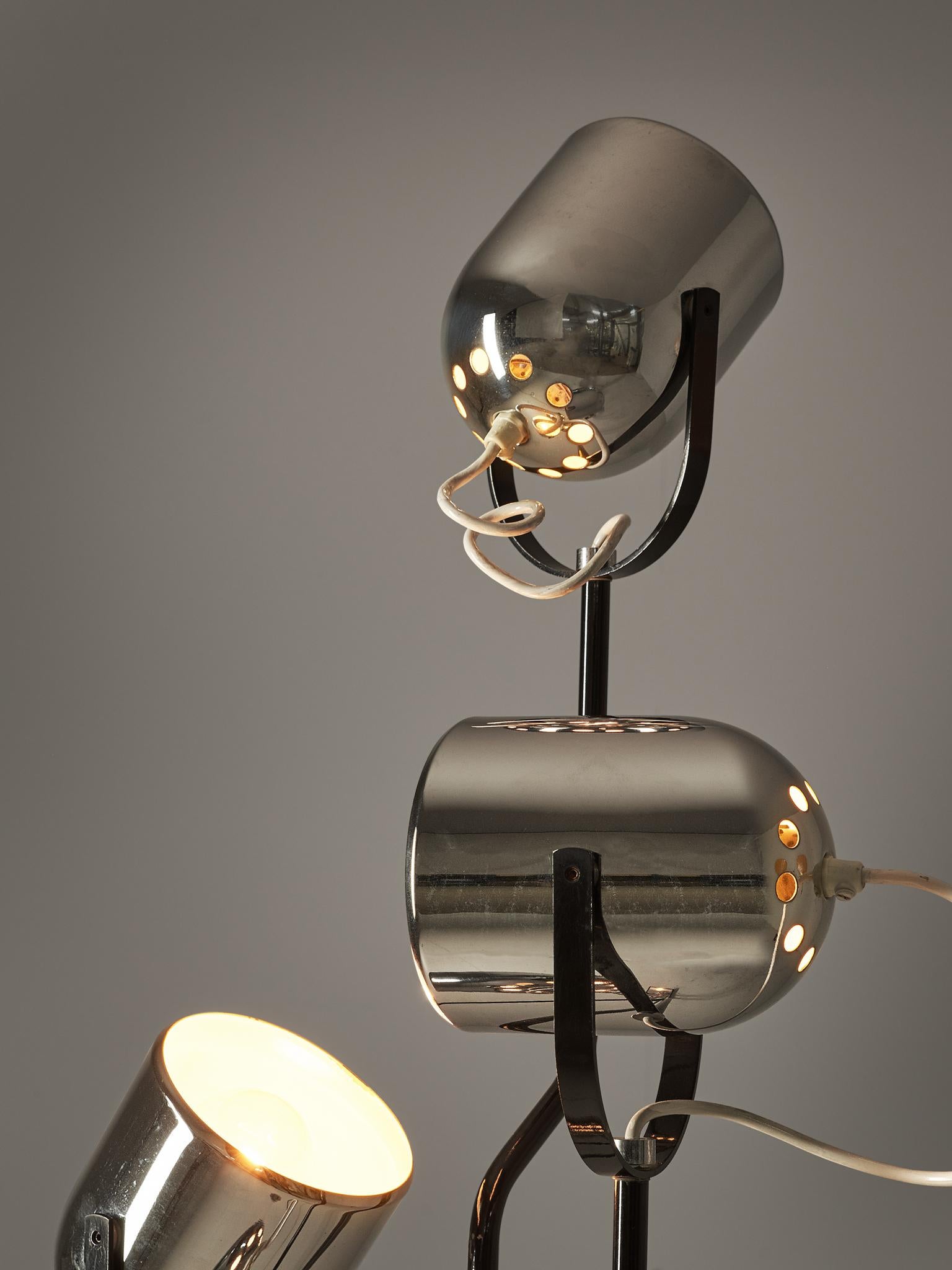 Goffredi Riggiani Floor Lamp in Chrome-Plated Steel  1