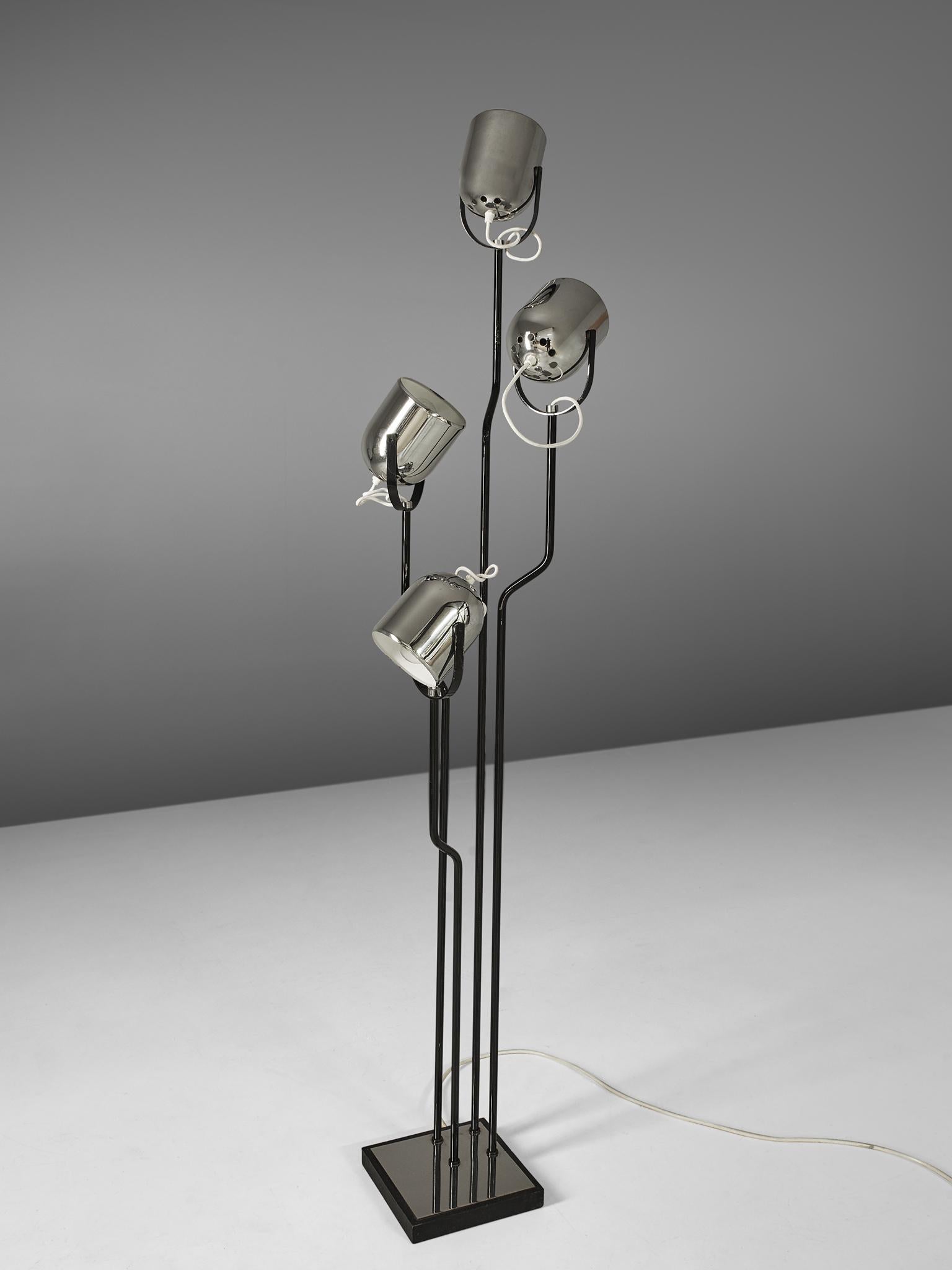 Goffredi Riggiani Floor Lamp in Chrome-Plated Steel  2