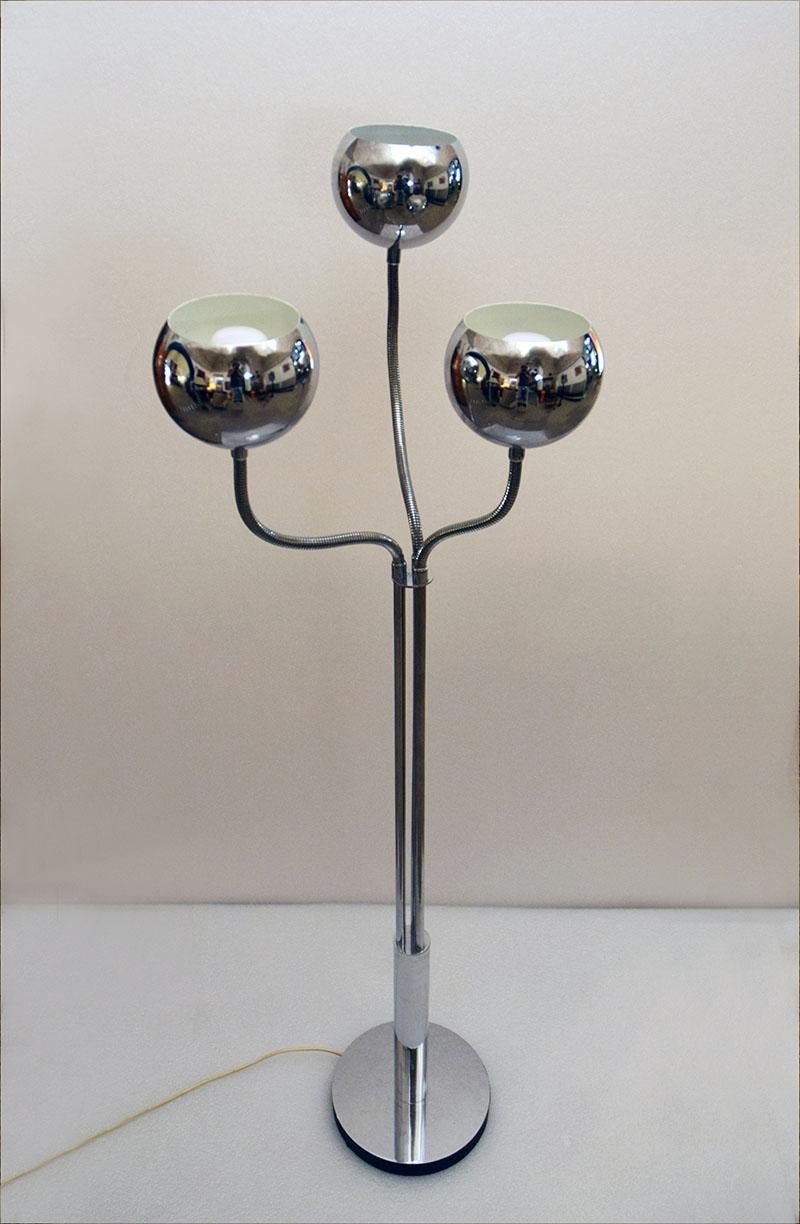Space Age Goffredo Reggiani 1970's Floor Lamp with 3 Lights For Sale