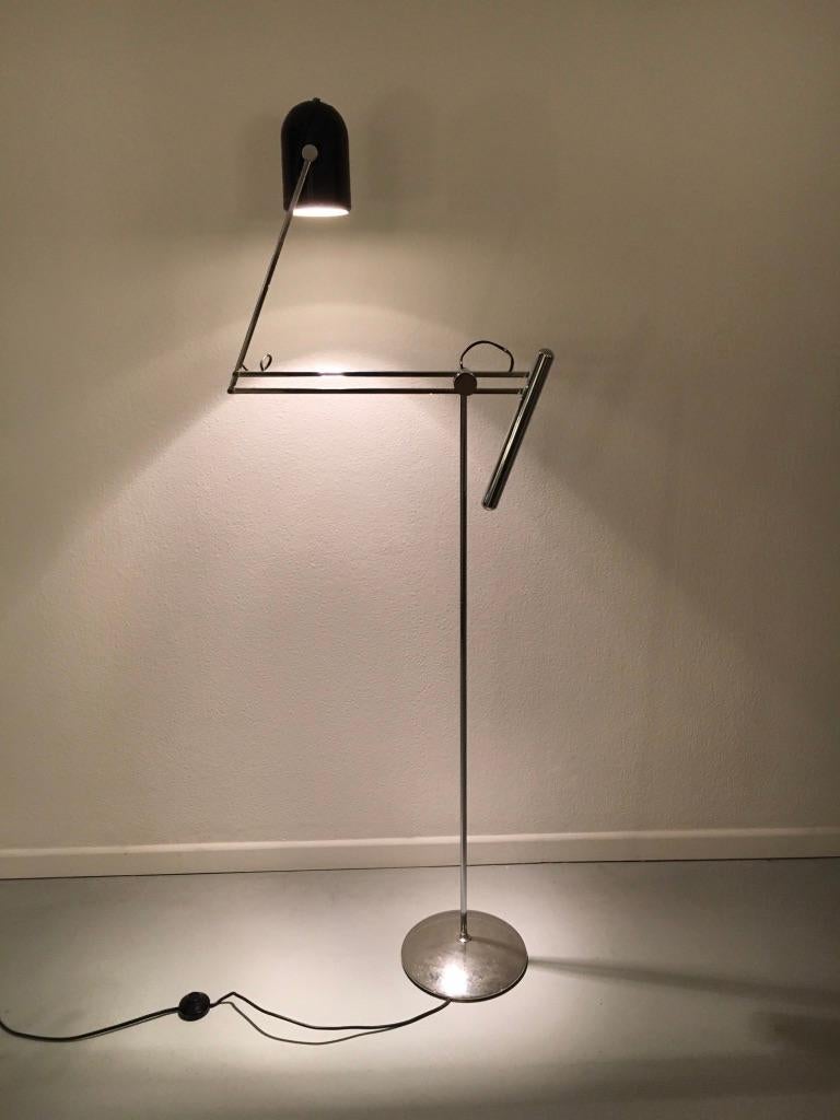 Italian Goffredo Reggiani Adjustable Floor Lamp, Italy, circa 1970s