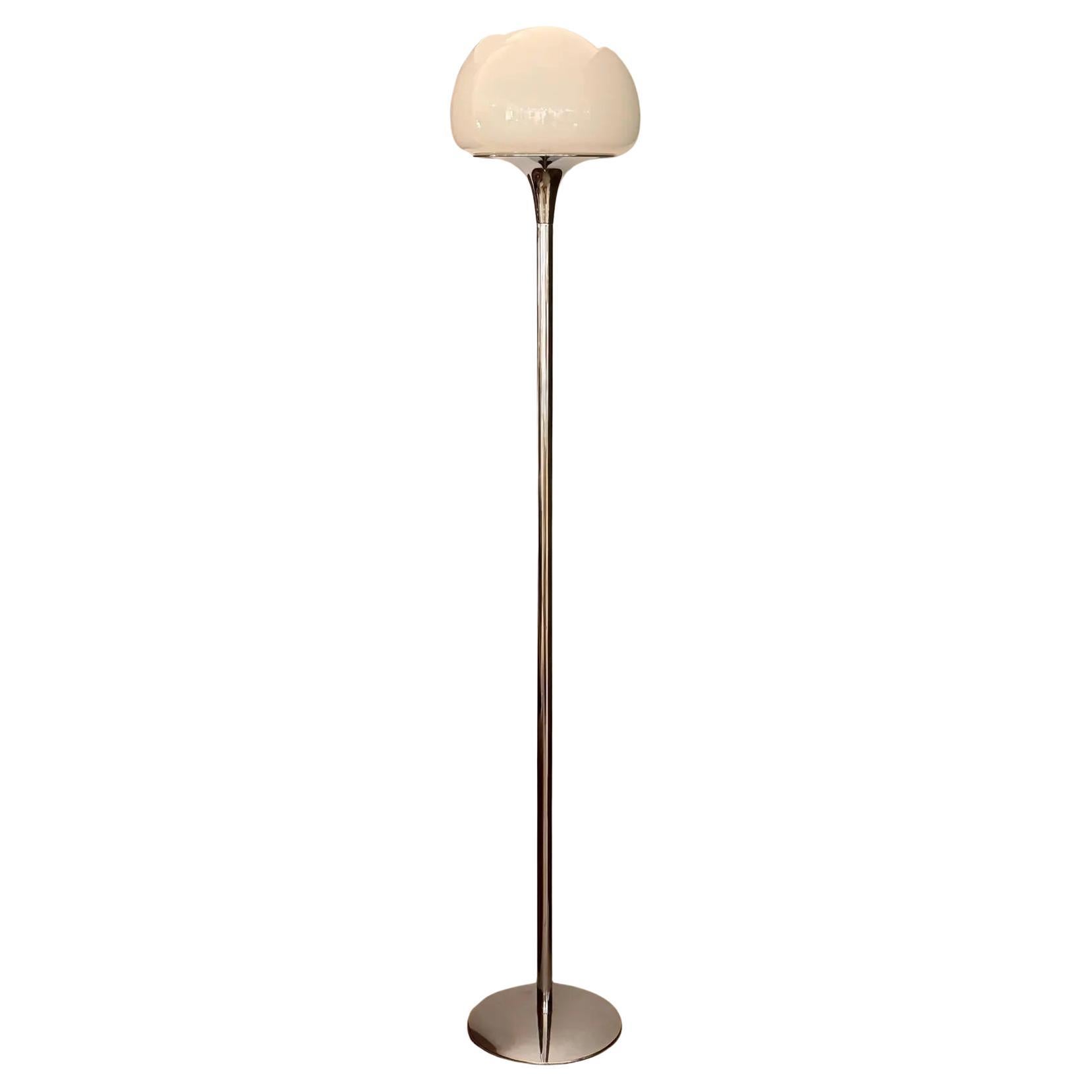 Goffredo Reggiani Chrome 
Glass Floorlamp For Sale