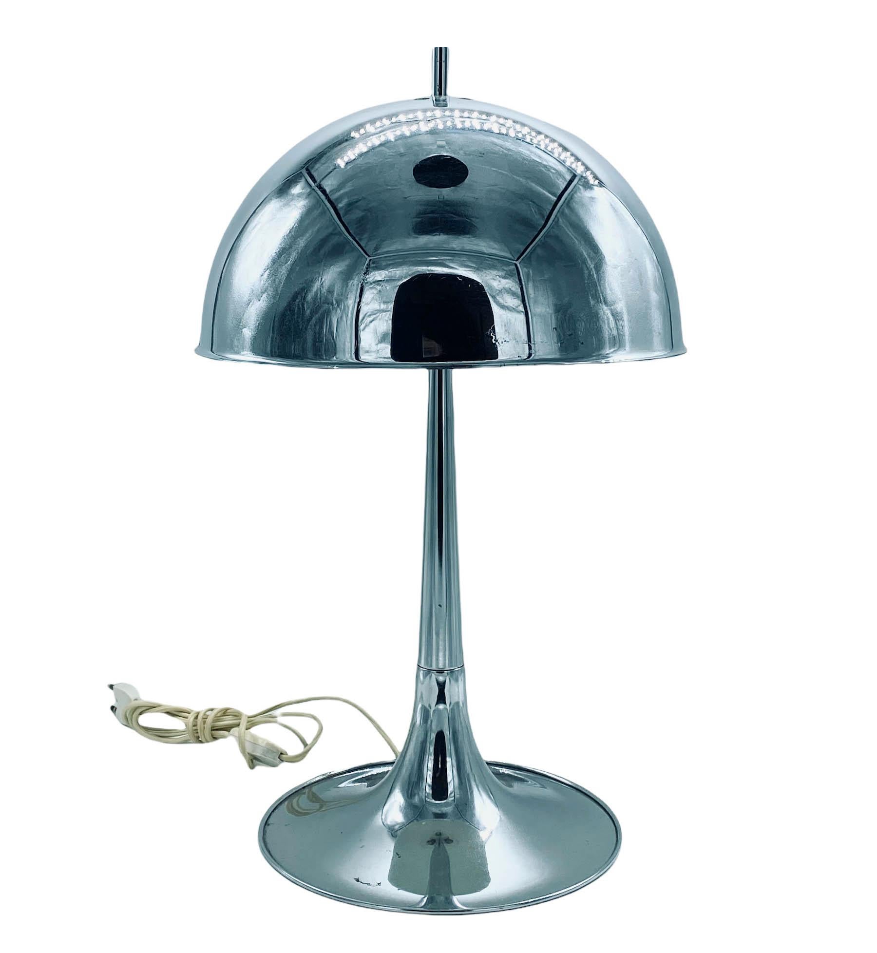 Mid-Century Modern Goffredo Reggiani Chrome Table Lamp, Italy, 1970s For Sale