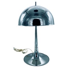 Vintage Goffredo Reggiani Chrome Table Lamp, Italy, 1970s