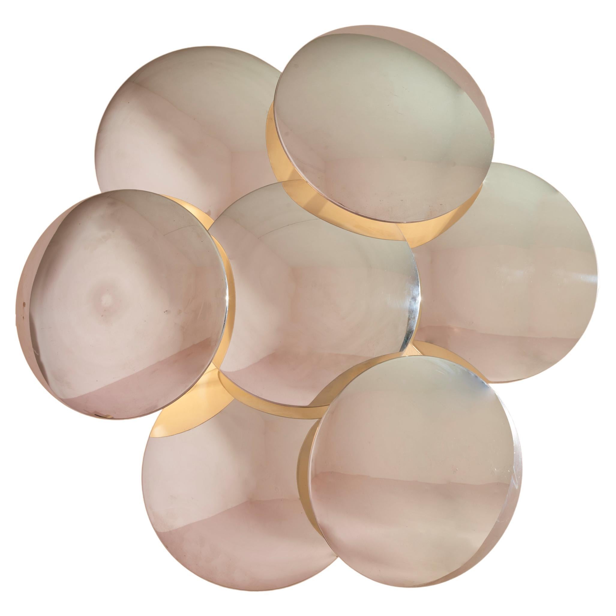 Goffredo Reggiani Chromed Metal Wall light, Italy, 1960s