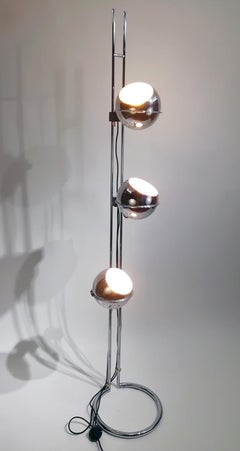 “Goffredo Reggiani” Eyeball Triple Light Floor Lamp, circa 1970