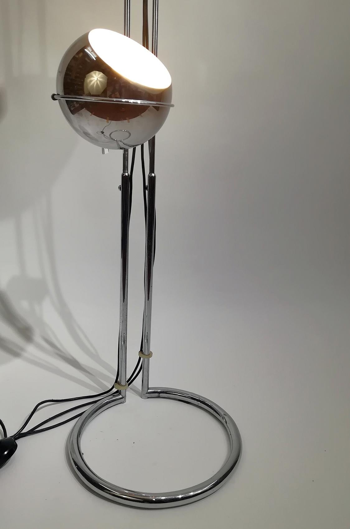 “Goffredo Reggiani” Eyeball Triple Light Floor Lamp, circa 1970 For Sale 3