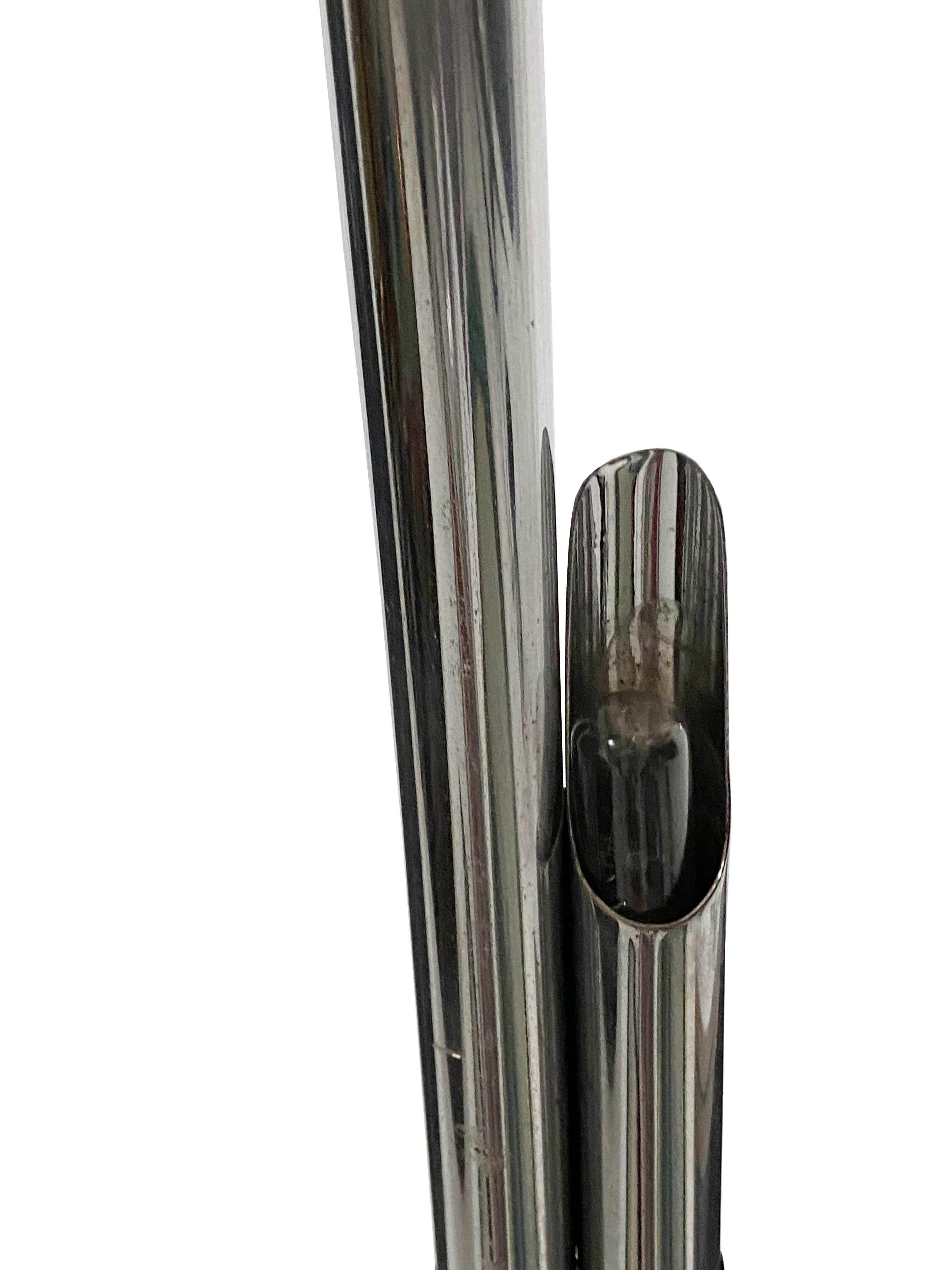 Mid-20th Century Goffredo Reggiani Floor Lamp Four Lights Chrome and Cast Iron, Italy, 1960