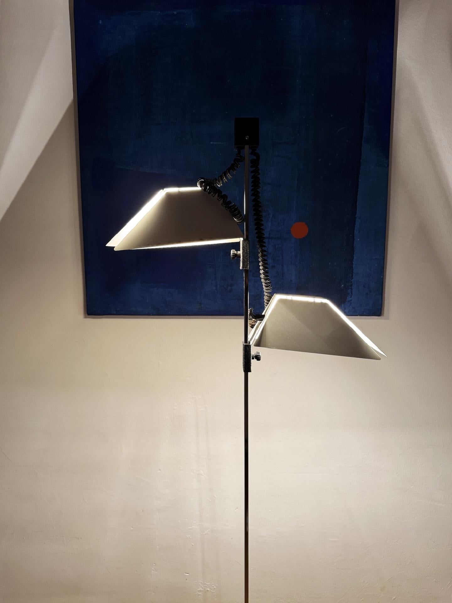 Lampadaire Goffredo Reggiani à têtes réglables, Italie, années 1970 - Space Age en vente 3