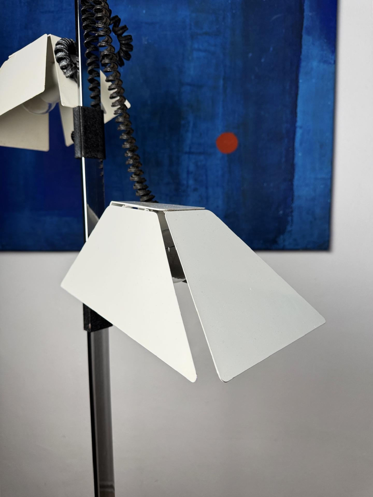Fin du 20e siècle Lampadaire Goffredo Reggiani à têtes réglables, Italie, années 1970 - Space Age en vente