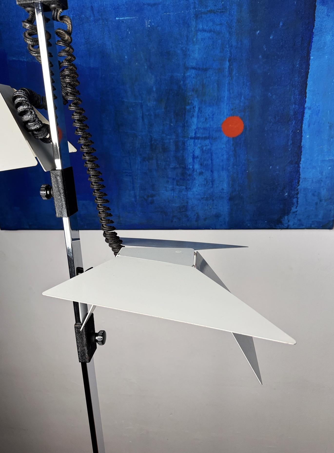 Métal Lampadaire Goffredo Reggiani à têtes réglables, Italie, années 1970 - Space Age en vente