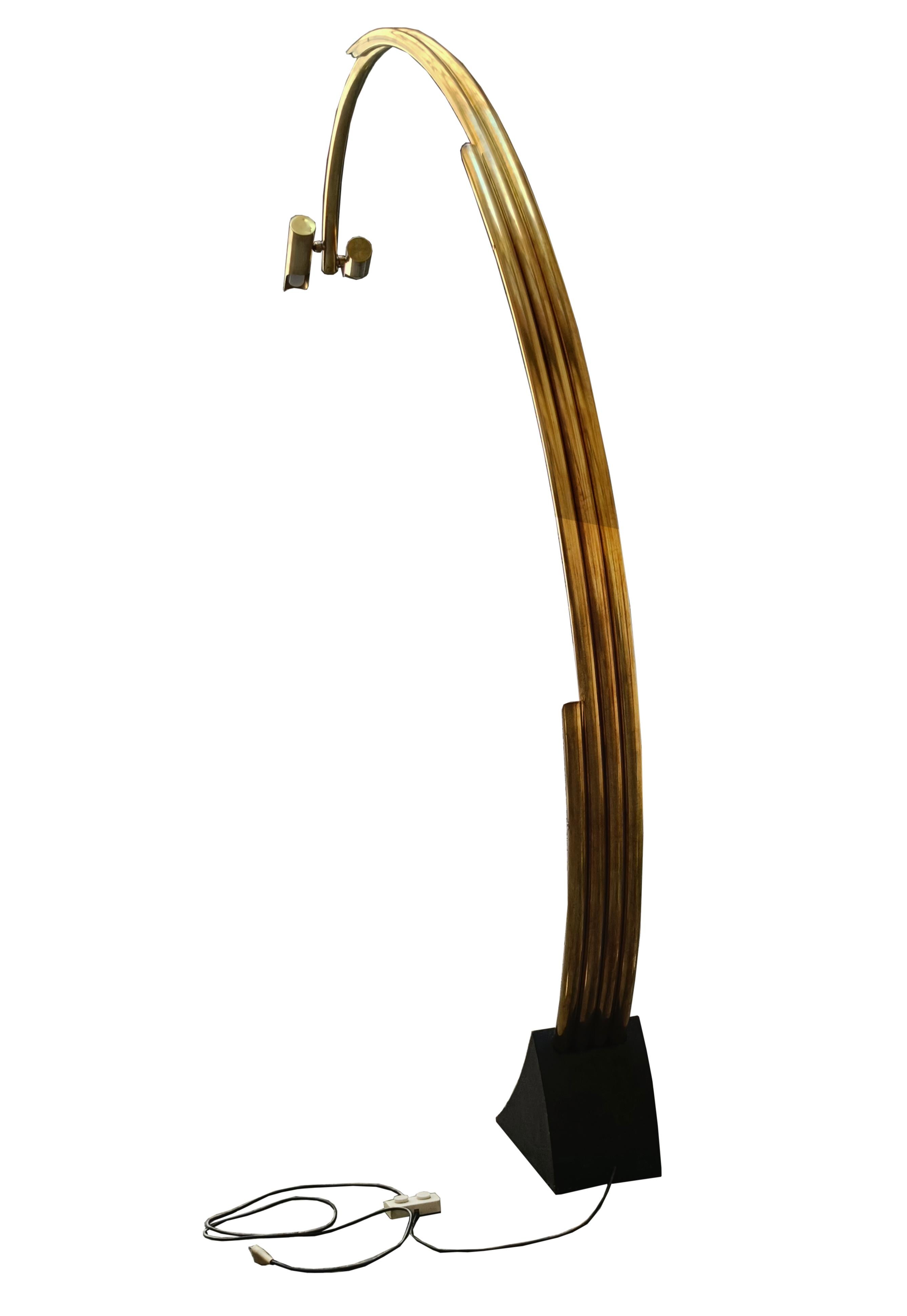 Italian Goffredo Reggiani for Lumi Brass Five Lights Floor Lamp, Italy, 1960s For Sale