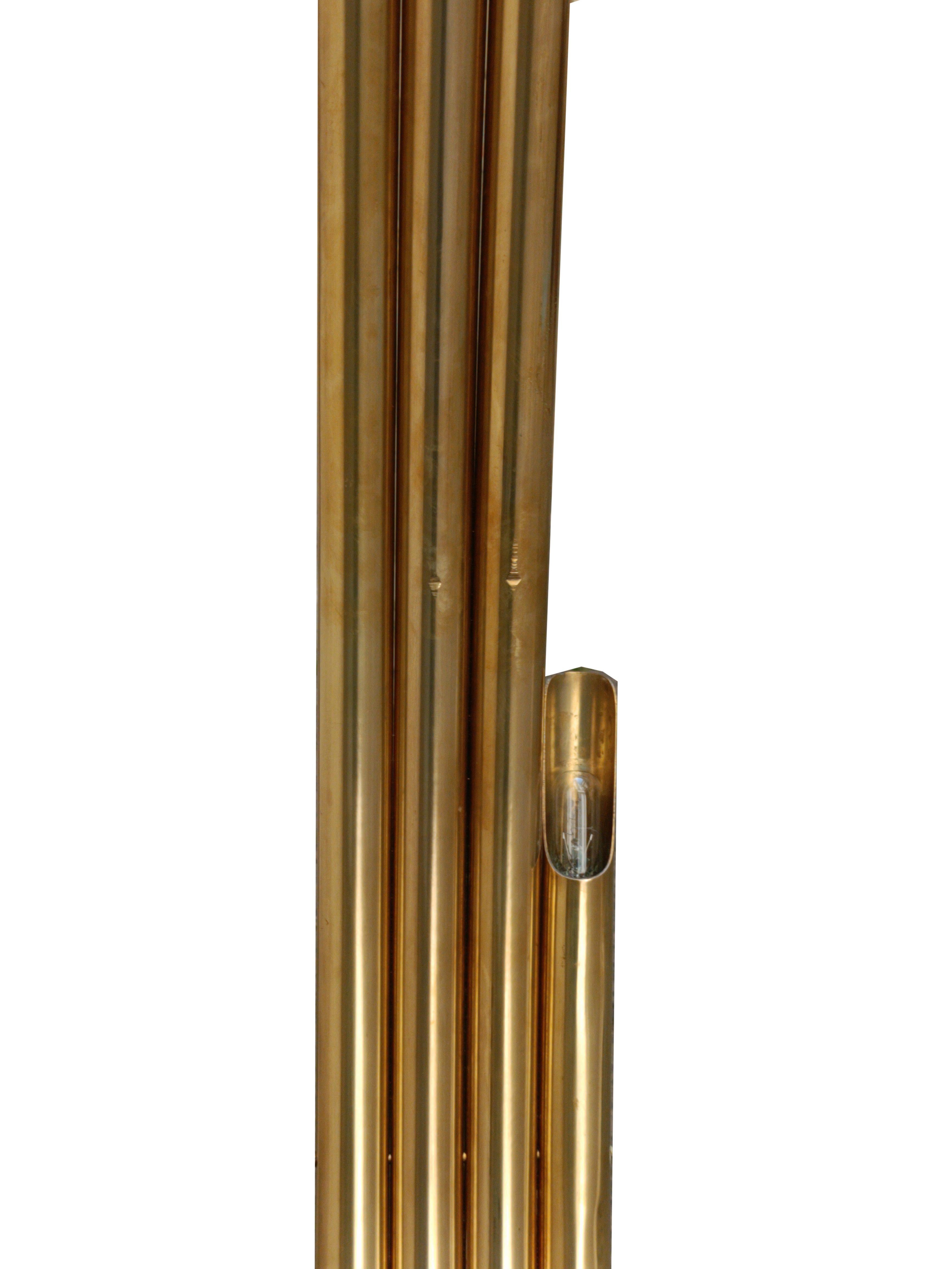 Mid-20th Century Goffredo Reggiani for Lumi Brass Five Lights Floor Lamp, Italy, 1960s For Sale
