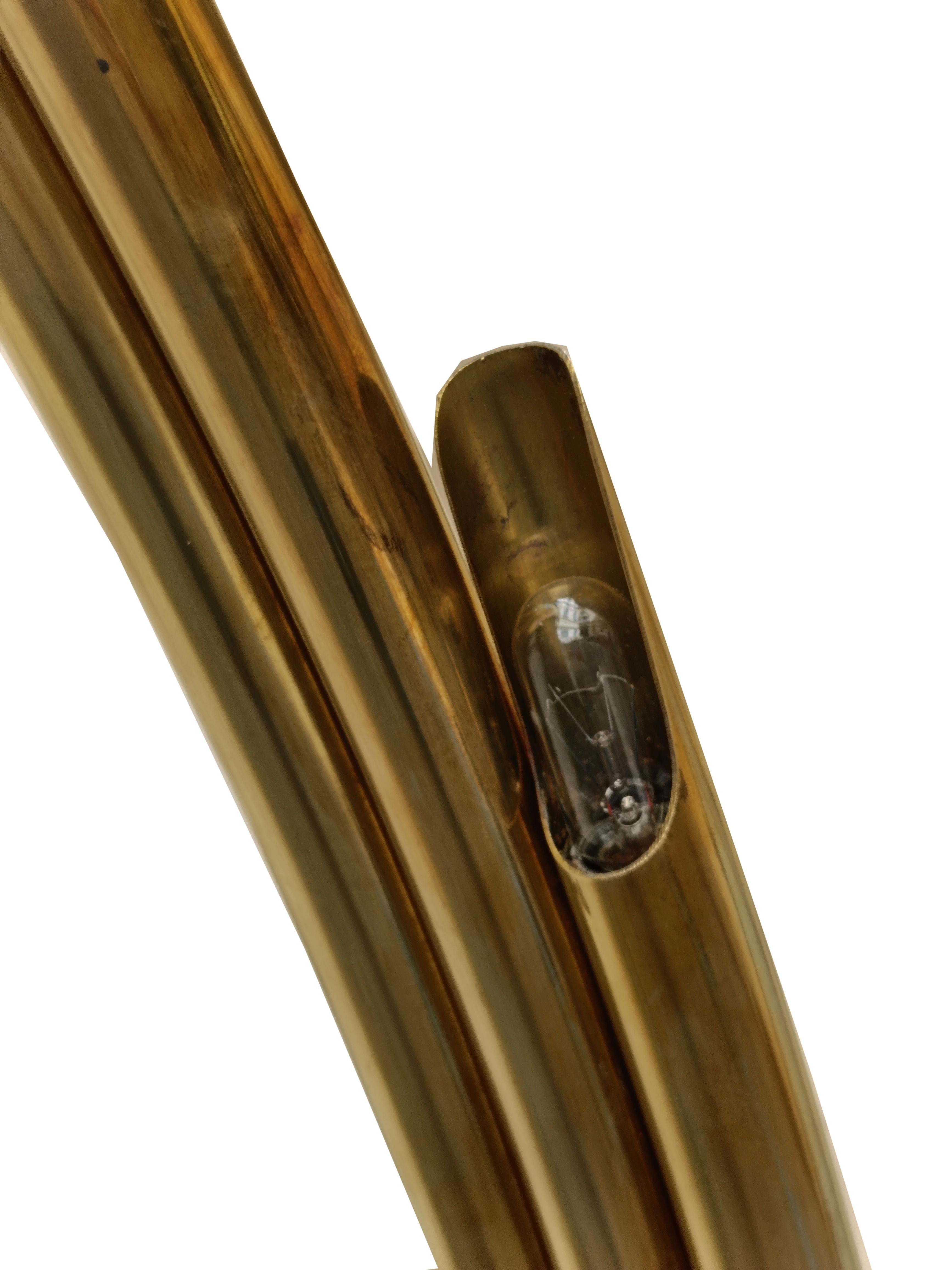 Goffredo Reggiani for Lumi Brass Five Lights Floor Lamp, Italy, 1960s For Sale 1