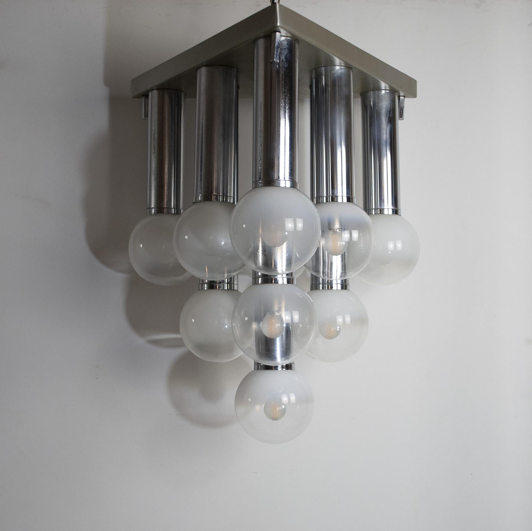 Goffredo Reggiani Italian Midcentury Space Age Chandelier 70's For Sale 10