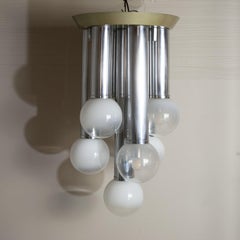 Goffredo Reggiani Italian Mid-Century Space Age Chandelier, 70's