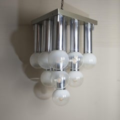 Goffredo Reggiani Italian Midcentury Space Age Chandelier 70's
