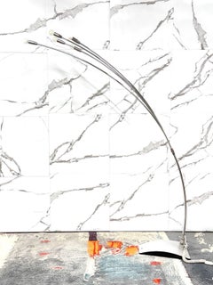 Goffredo Reggiani 70er Jahre Design Stahlbogen Stehleuchte