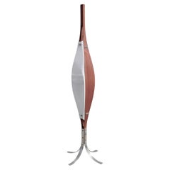 Goffredo Reggiani Wood and Plexiglass Floor Lamp, Italy 1960s