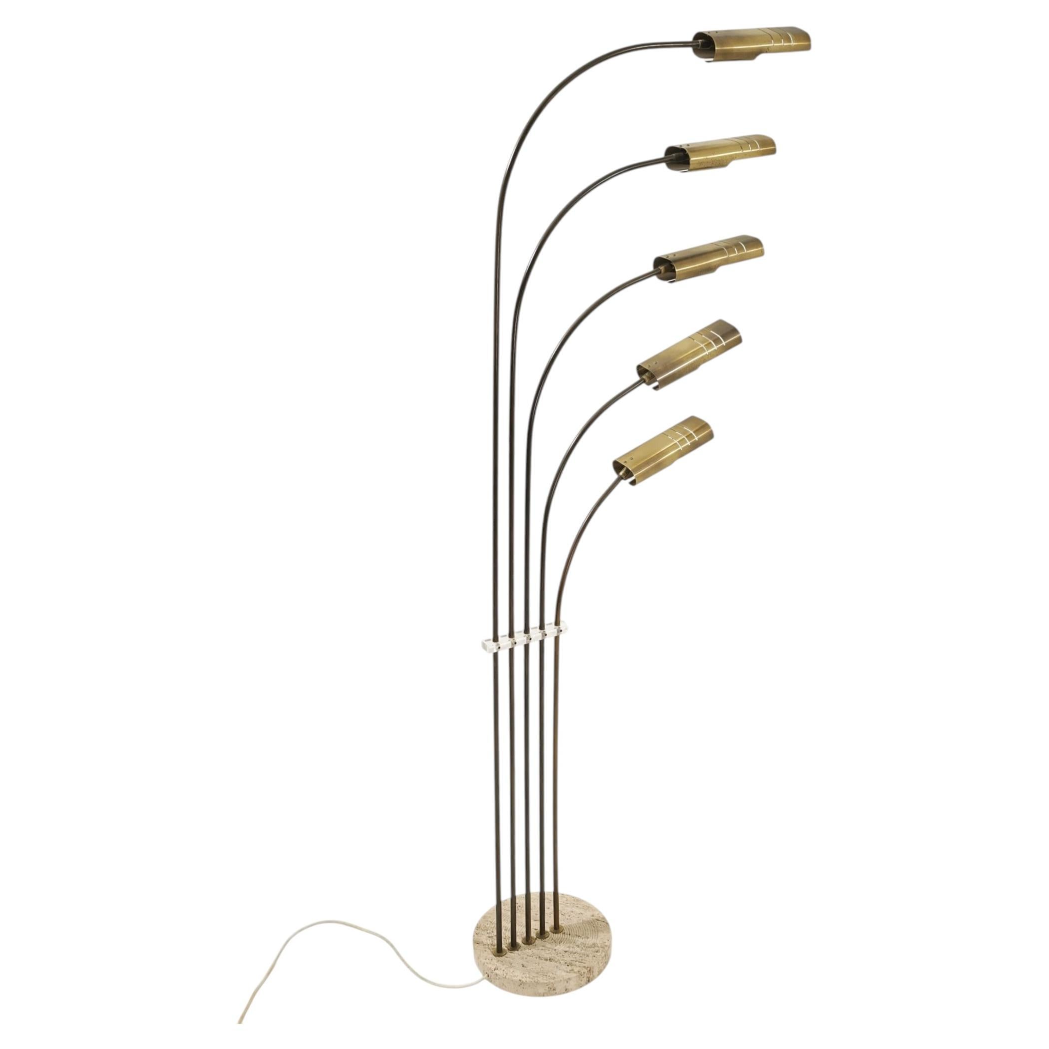 Goffredo Reggiani Lampada da Terra in Ottone Italia 60/70s Mid-Century Modern For Sale