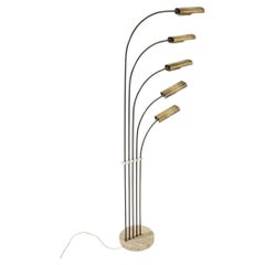 Goffredo Reggiani Lampada da Terra in Ottone Italia 60/70s Mid-Century Modern