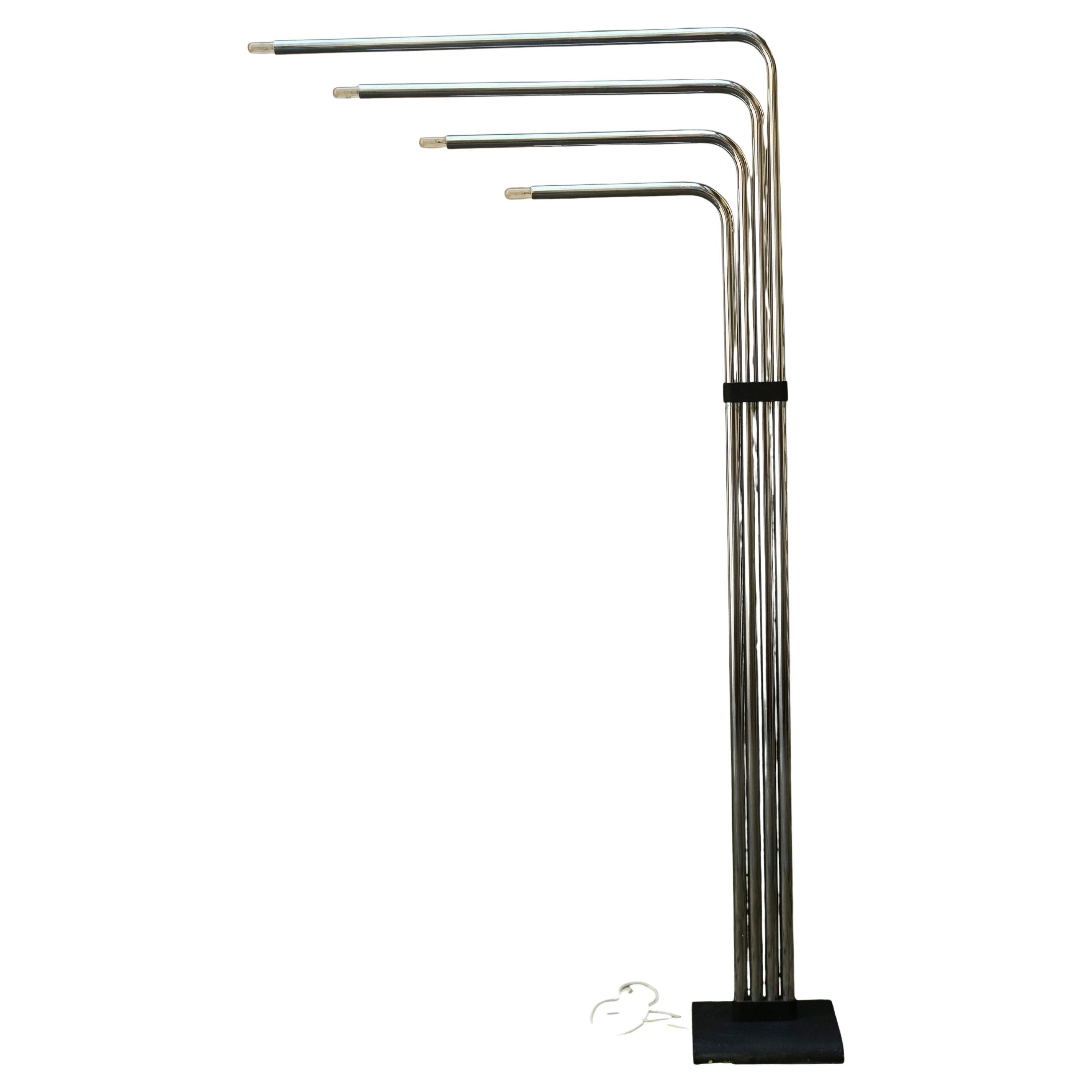 Goffredo Reggiani Lampada da Terra Metallo Cromato con 4 Bracci, Italia 1970s For Sale
