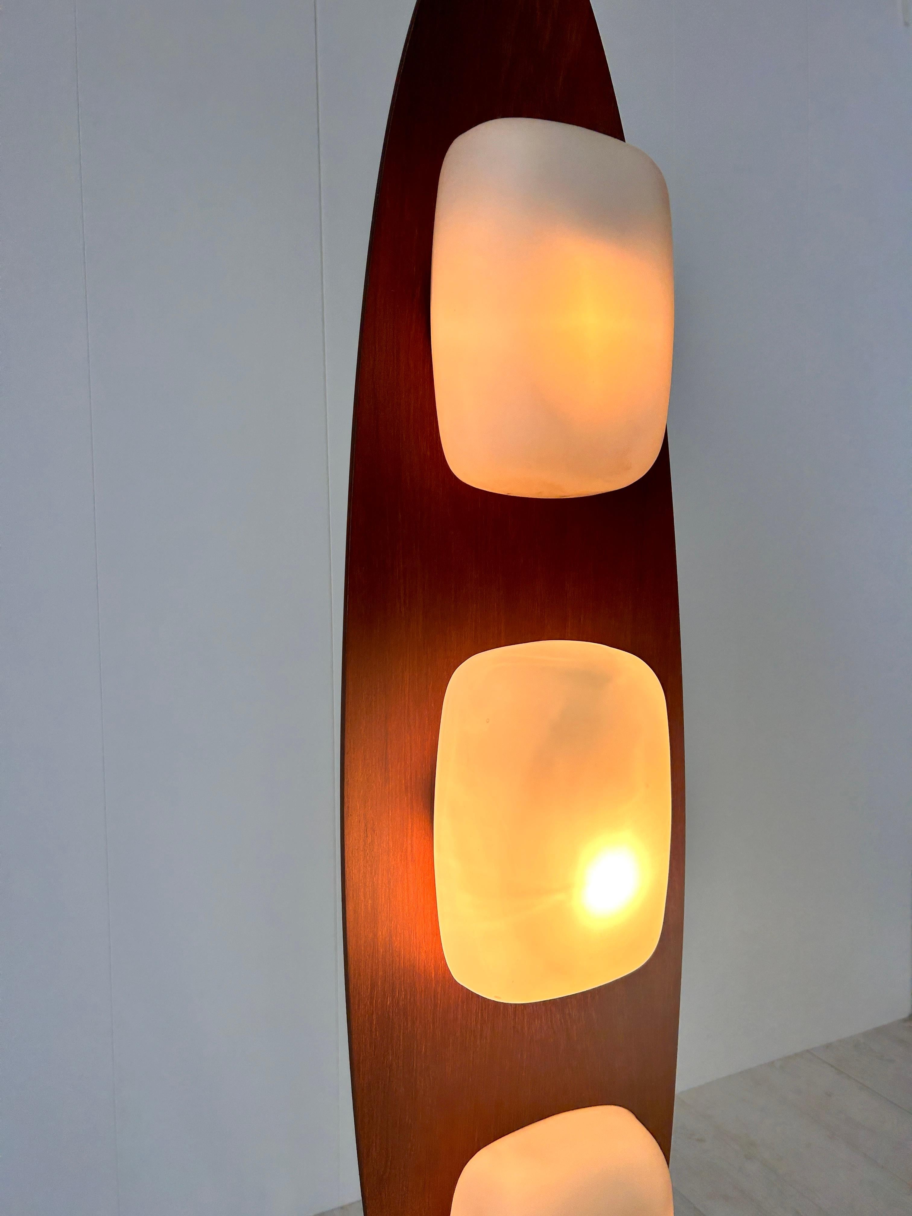 Glass Goffredo Reggiani, Floor lamp mod. Surf, prod. Reggiani 1960
