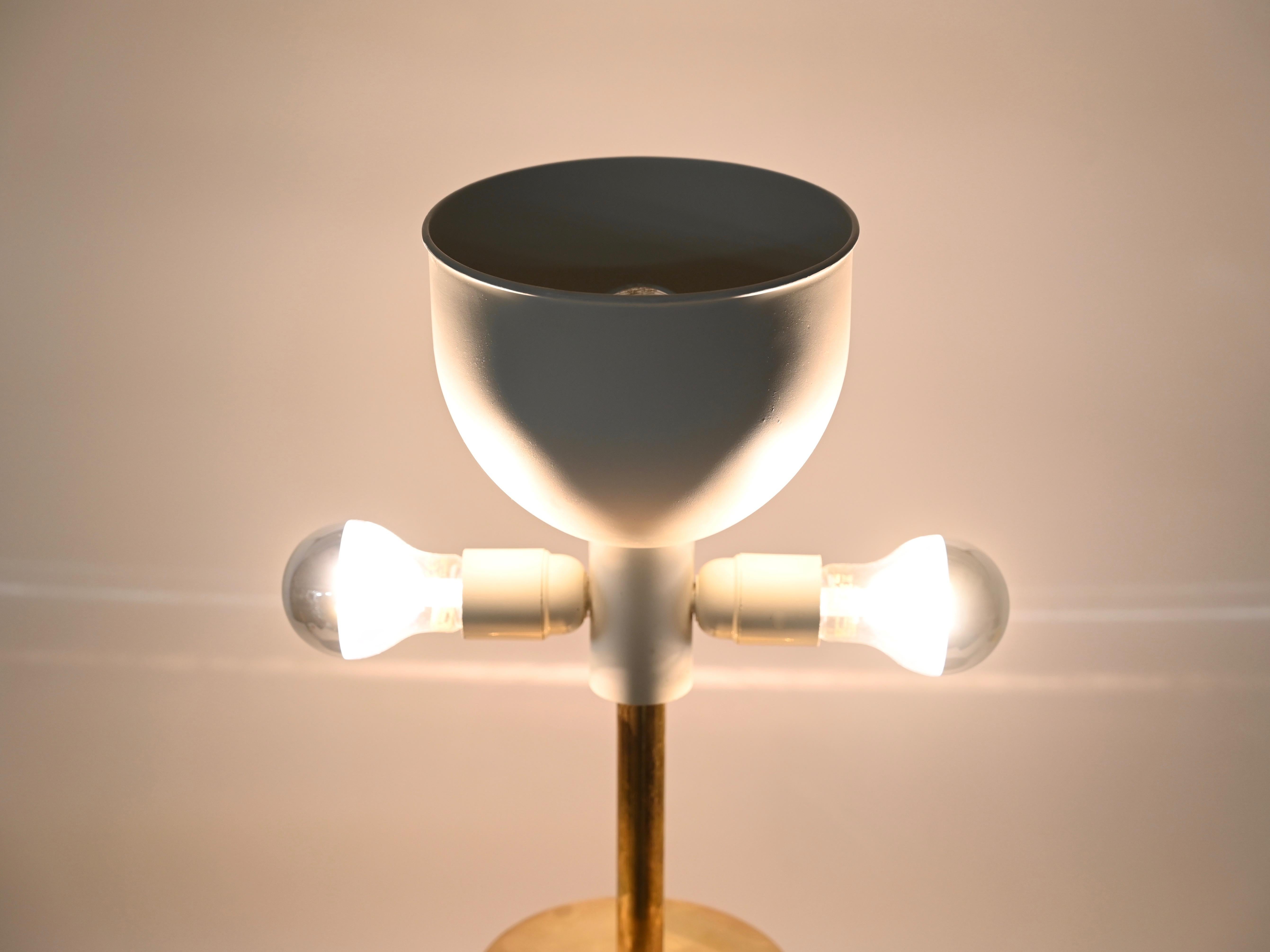 Goffredo Reggiani Large Mid-Century Table Lamp in Brass, Italy 1970s For Sale 6