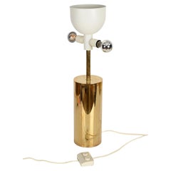 Goffredo Reggiani Large Mid-Century Table Lamp in Brass, Italy 1970s