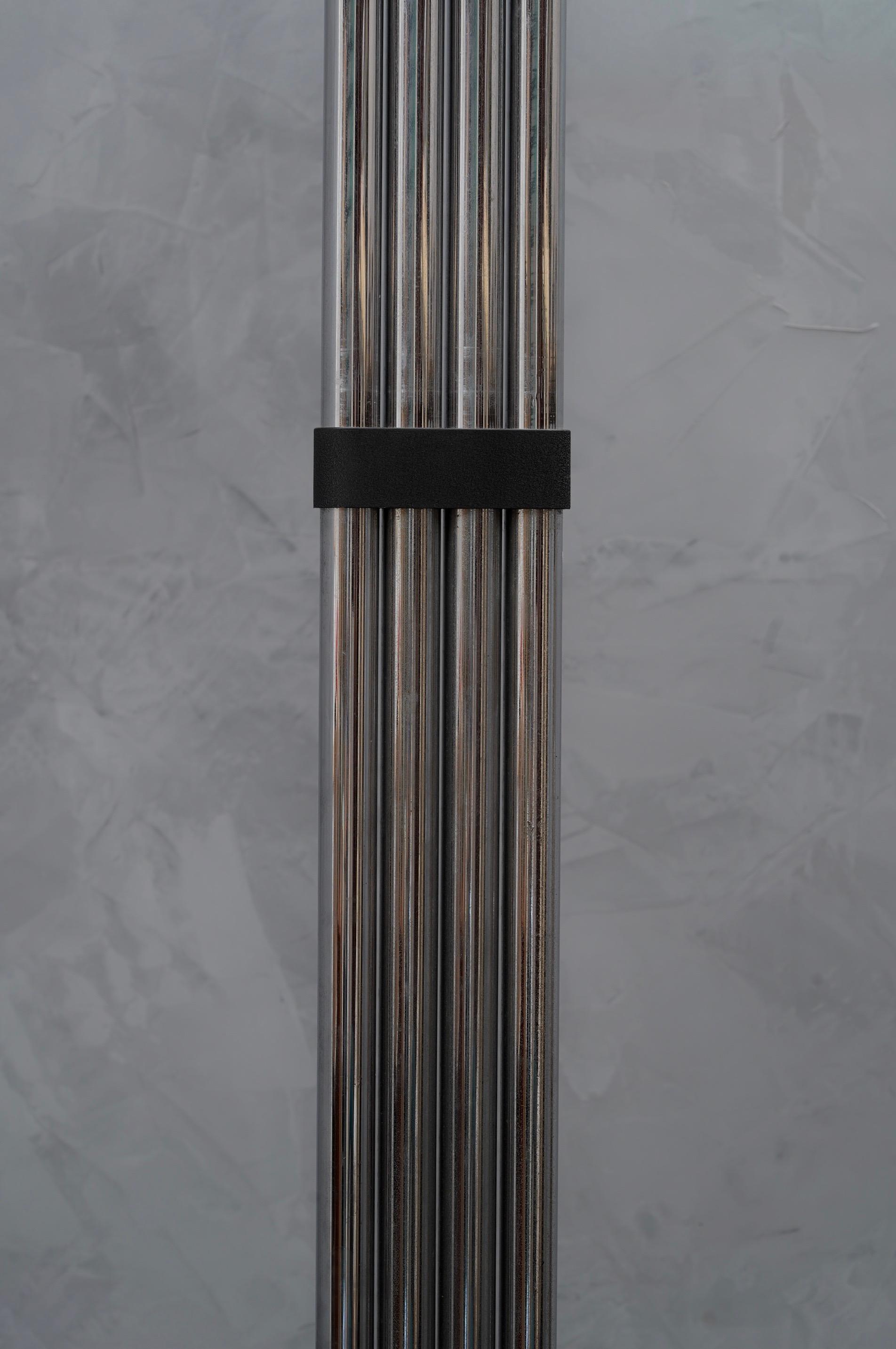 Goffredo Reggiani Metal Chrome Italian Floor Lamp, 1970 2