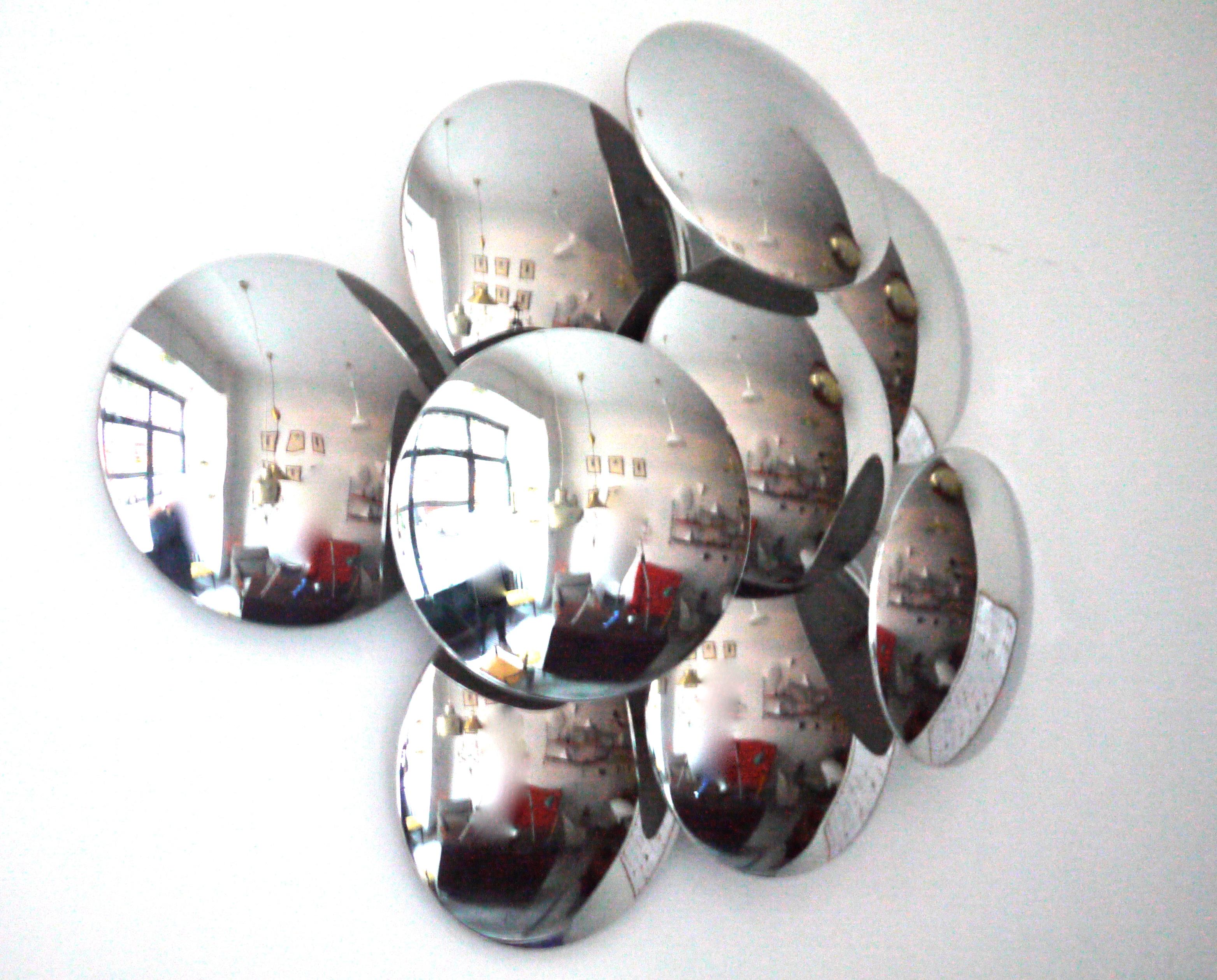 Goffredo Reggiani Nine Convex Disc Sconce 3