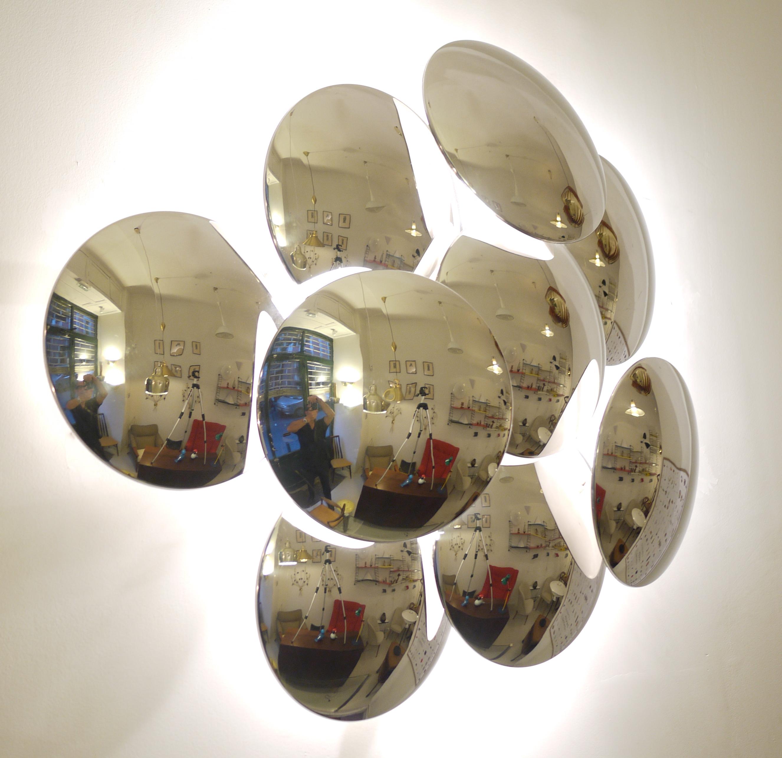 Goffredo Reggiani Nine Convex Disc Sconce 5