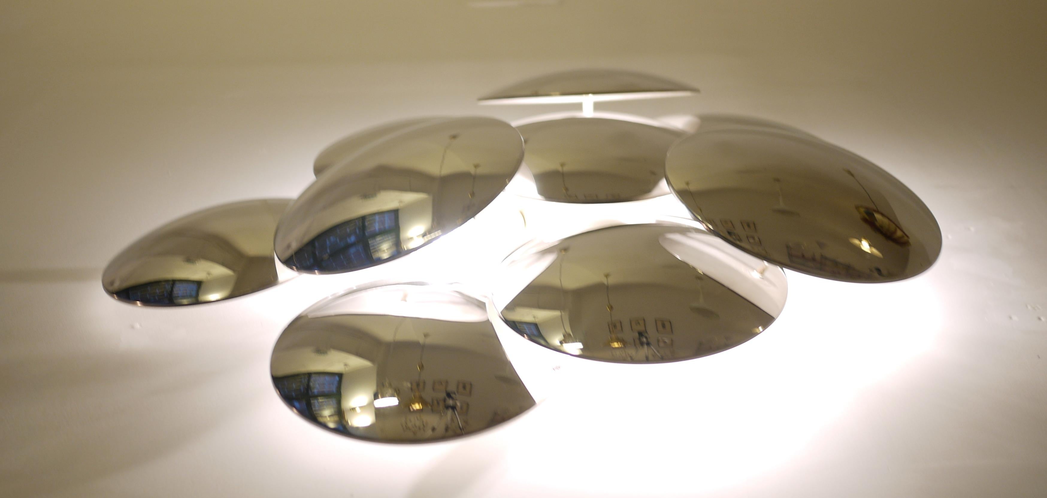 Goffredo Reggiani Nine Convex Disc Sconce 2