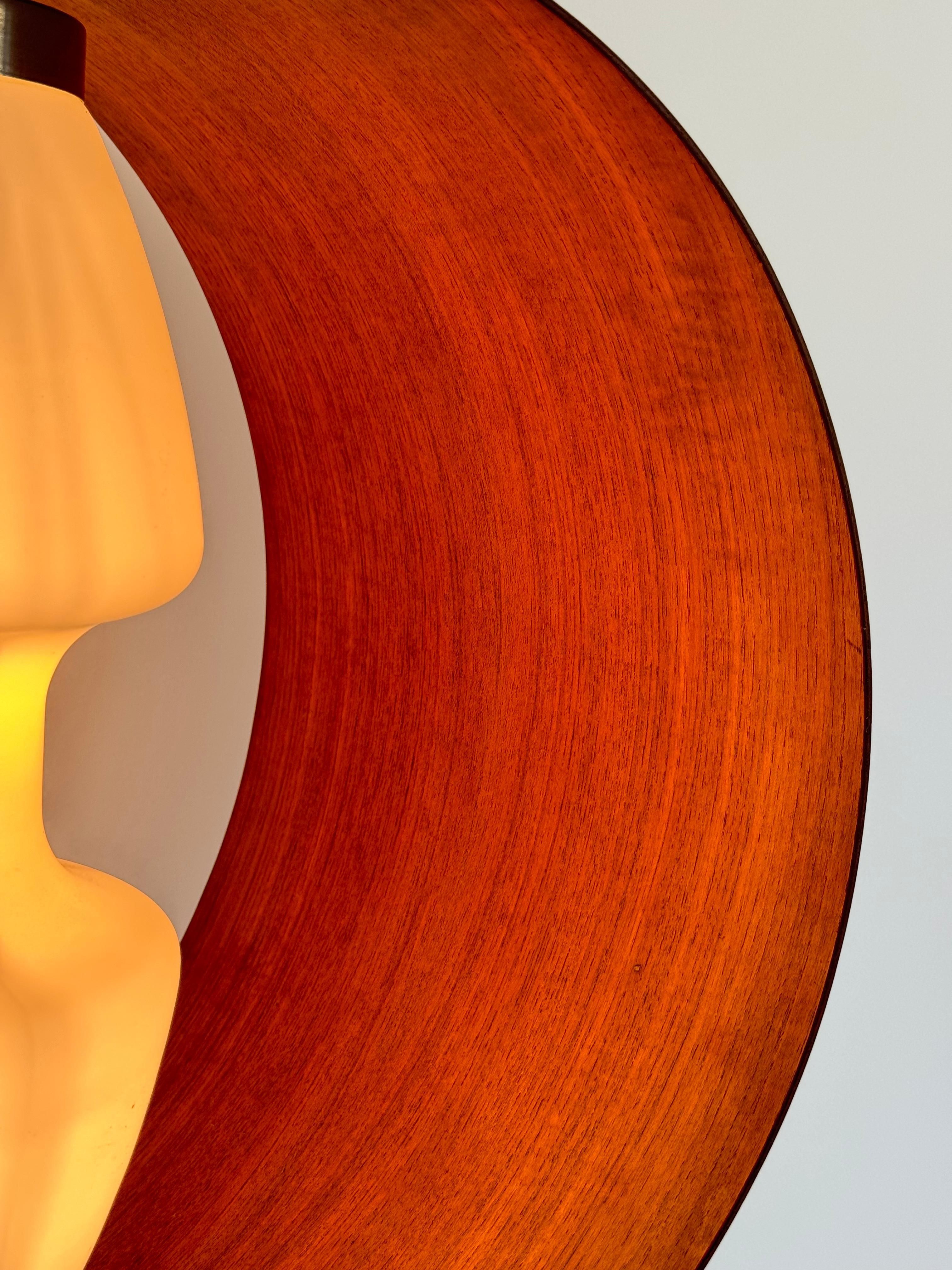 Lampada da terra di raro design di Goffredo Reggiani, base in marmo e teak. Italia, anni '50 circa in vendita 2