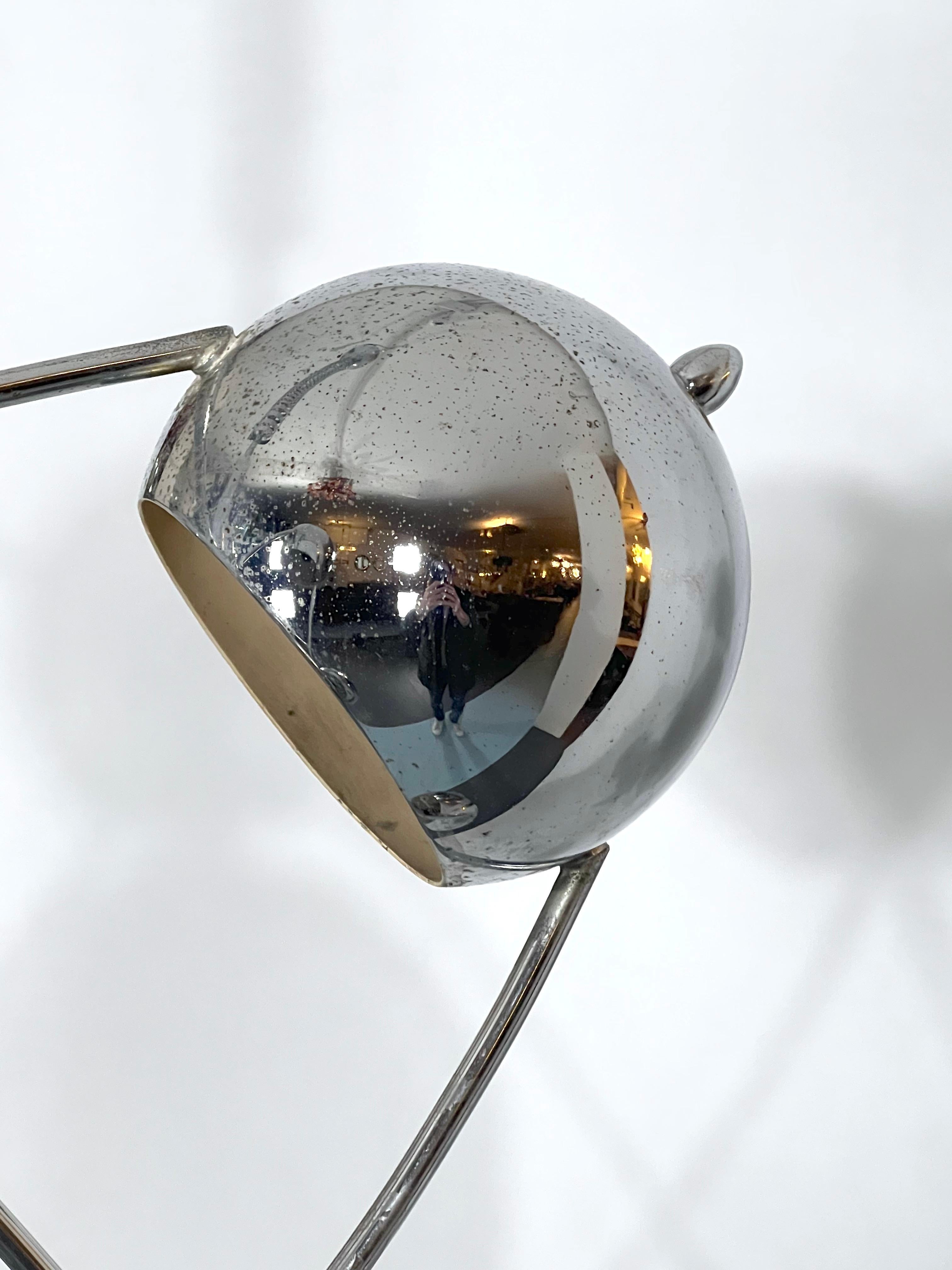 Goffredo Reggiani, Satellite Chrome Chandelier from 60s For Sale 10