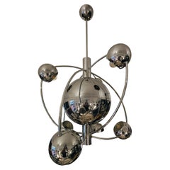 Goffredo Reggiani "Satellite" Sputnik Chandelier, Italy 1970s