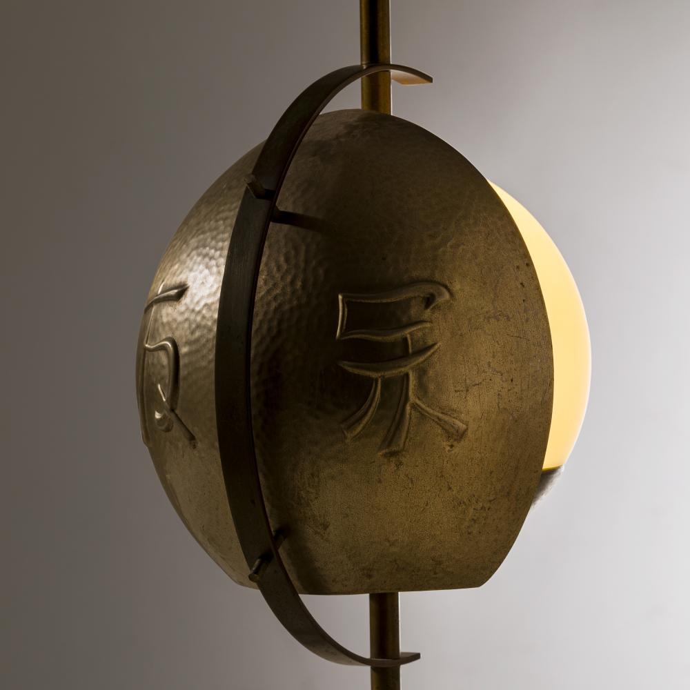 italien Lampe de table Goffredo Reggiani avec finition en laiton (Model No 2033) Italie, années 1960 en vente