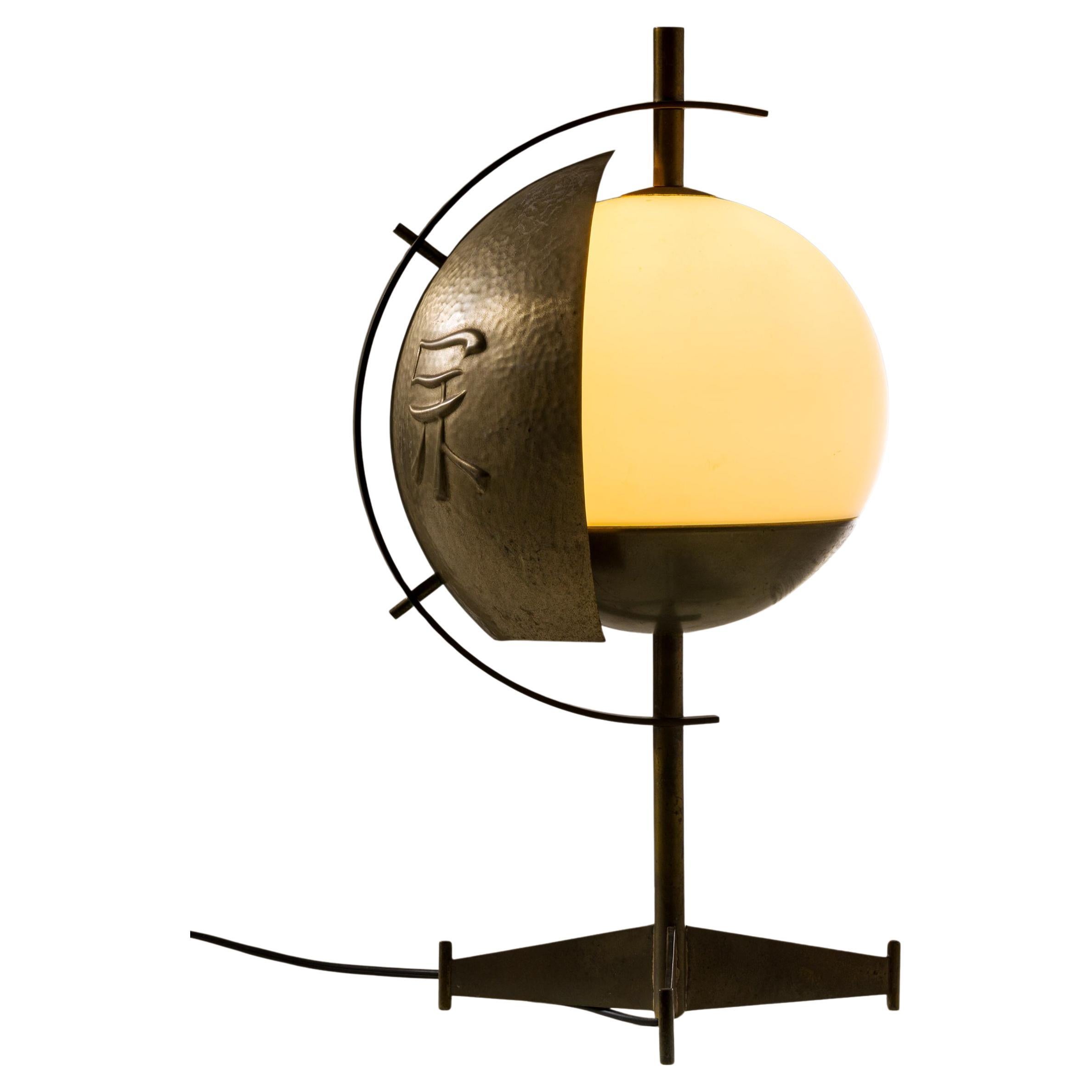 Lampe de table Goffredo Reggiani avec finition en laiton (Model No 2033) Italie, années 1960 en vente