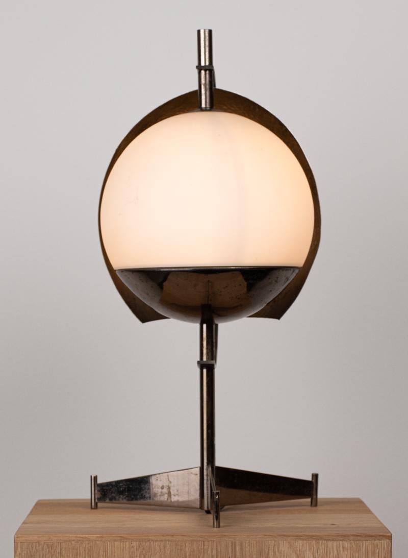Lámpara de Sobremesa Goffredo Reggiani con Acabado Níquel (Model 2033) - Italia, Años 60 Italiano en venta