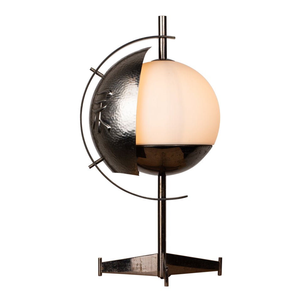 Lampe de table Goffredo Reggiani avec finition en nickel (Model No 2033) - Italie, années 1960